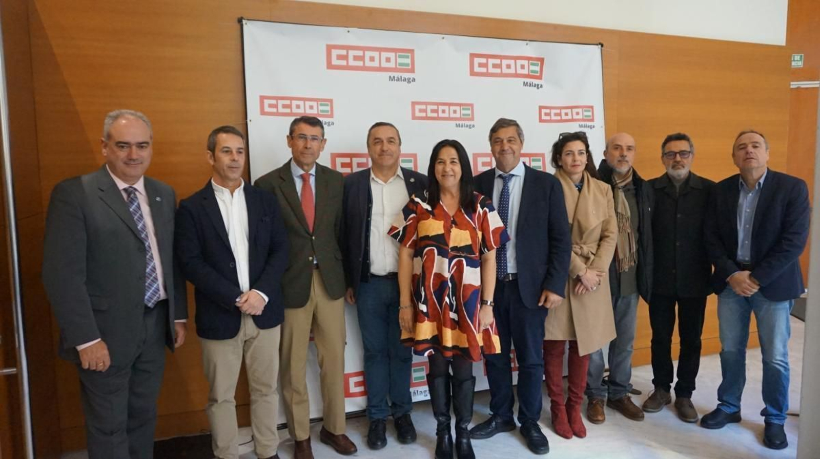 Participantes en la jornada de CCOO acerca del impacto económico y social de la falta de recursos hídricos en Málaga.