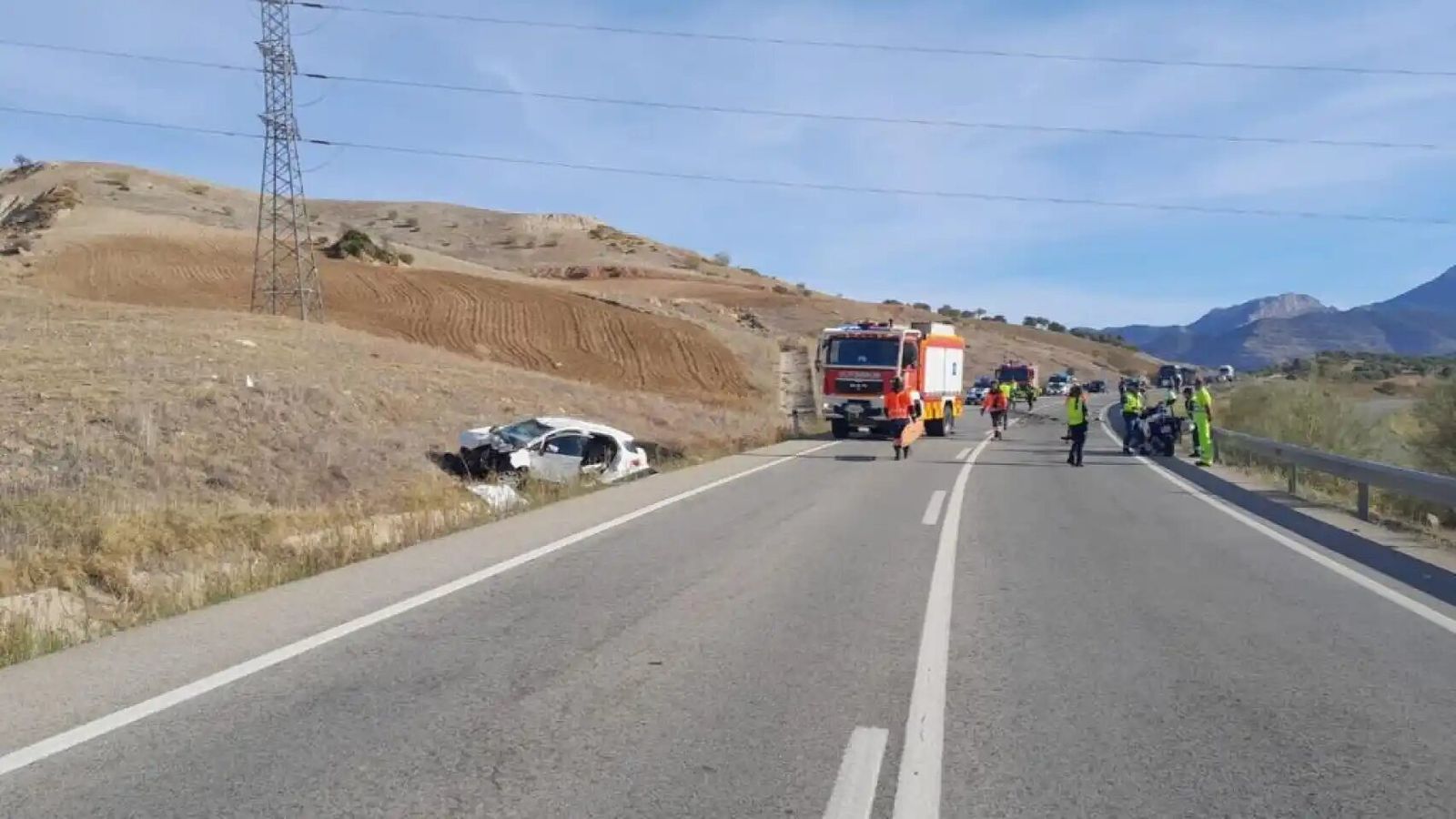 Accidente en la a-357 a la altura del término municipal de Ardales.