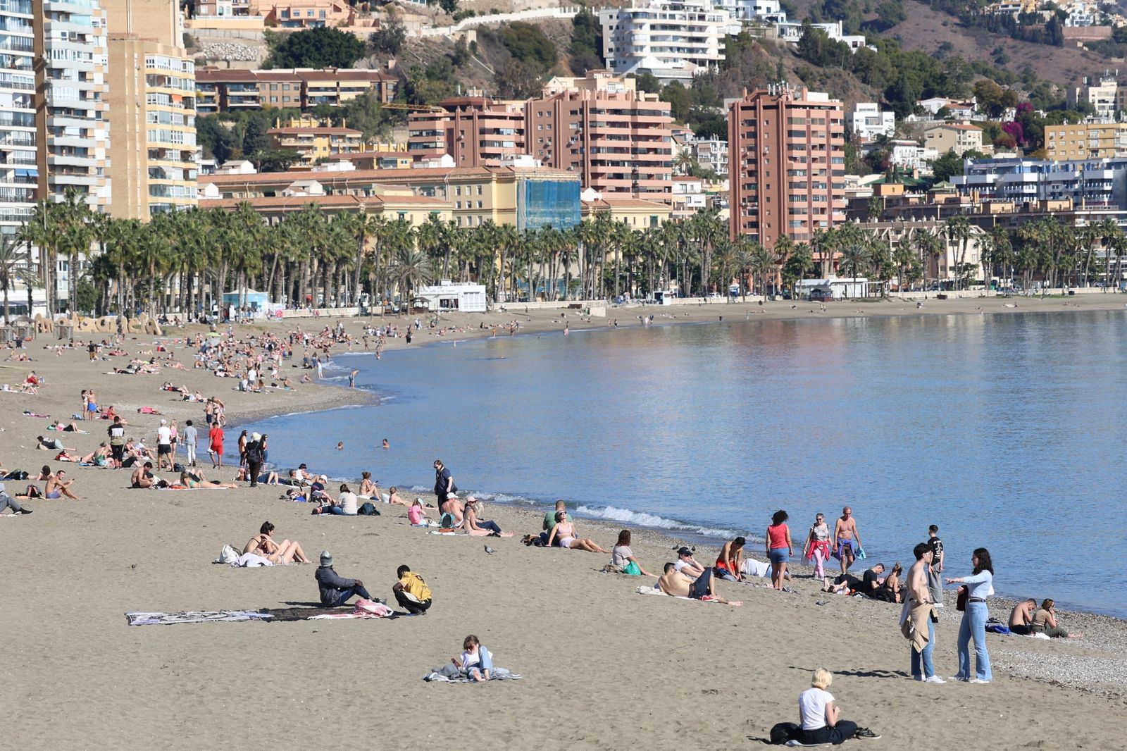 Enero y... día de playa en Málaga: la subida de las temperaturas deja estas imágenes