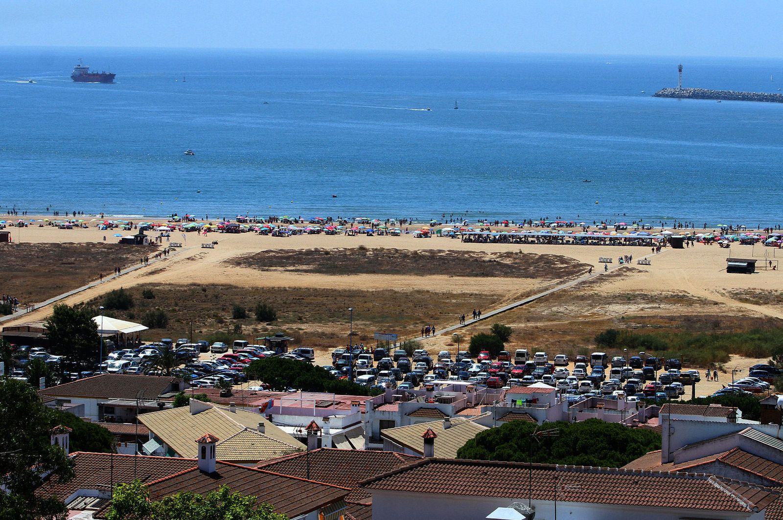 Vista de la localidad de Mazagón.