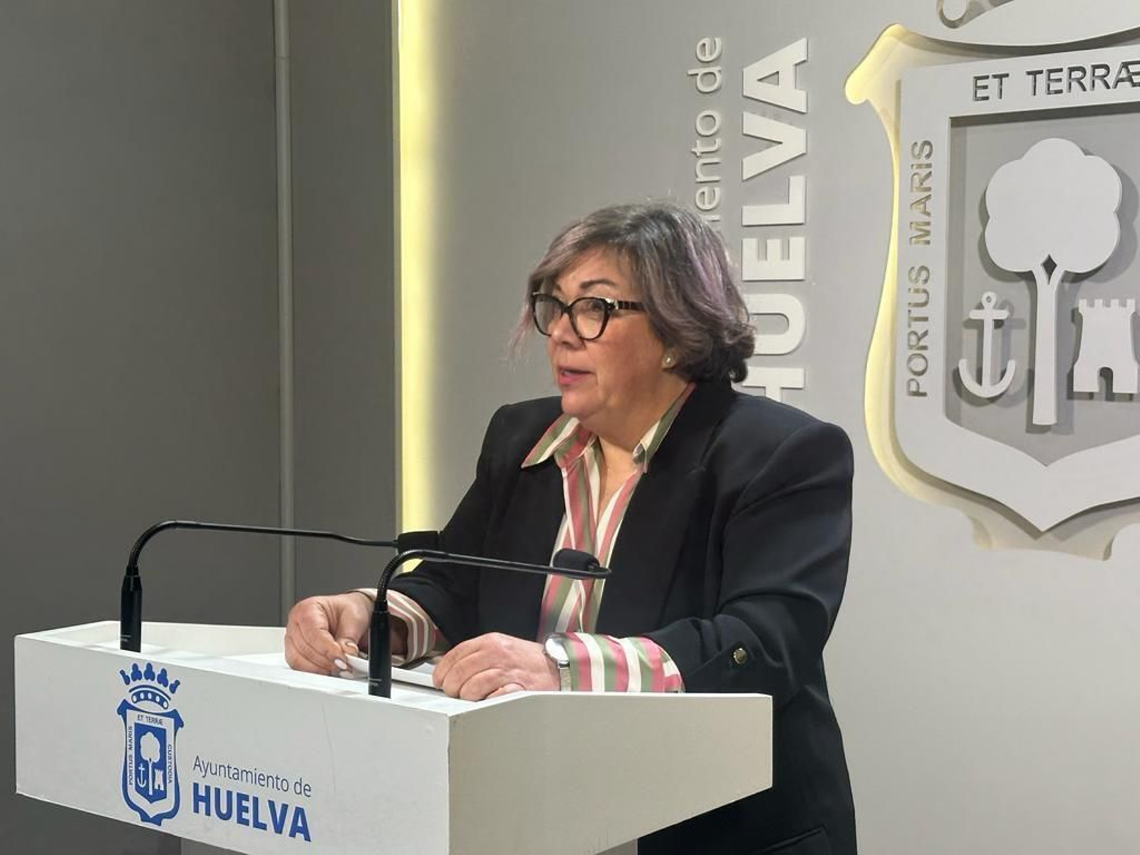 Mónica Rossi, en rueda de prensa.