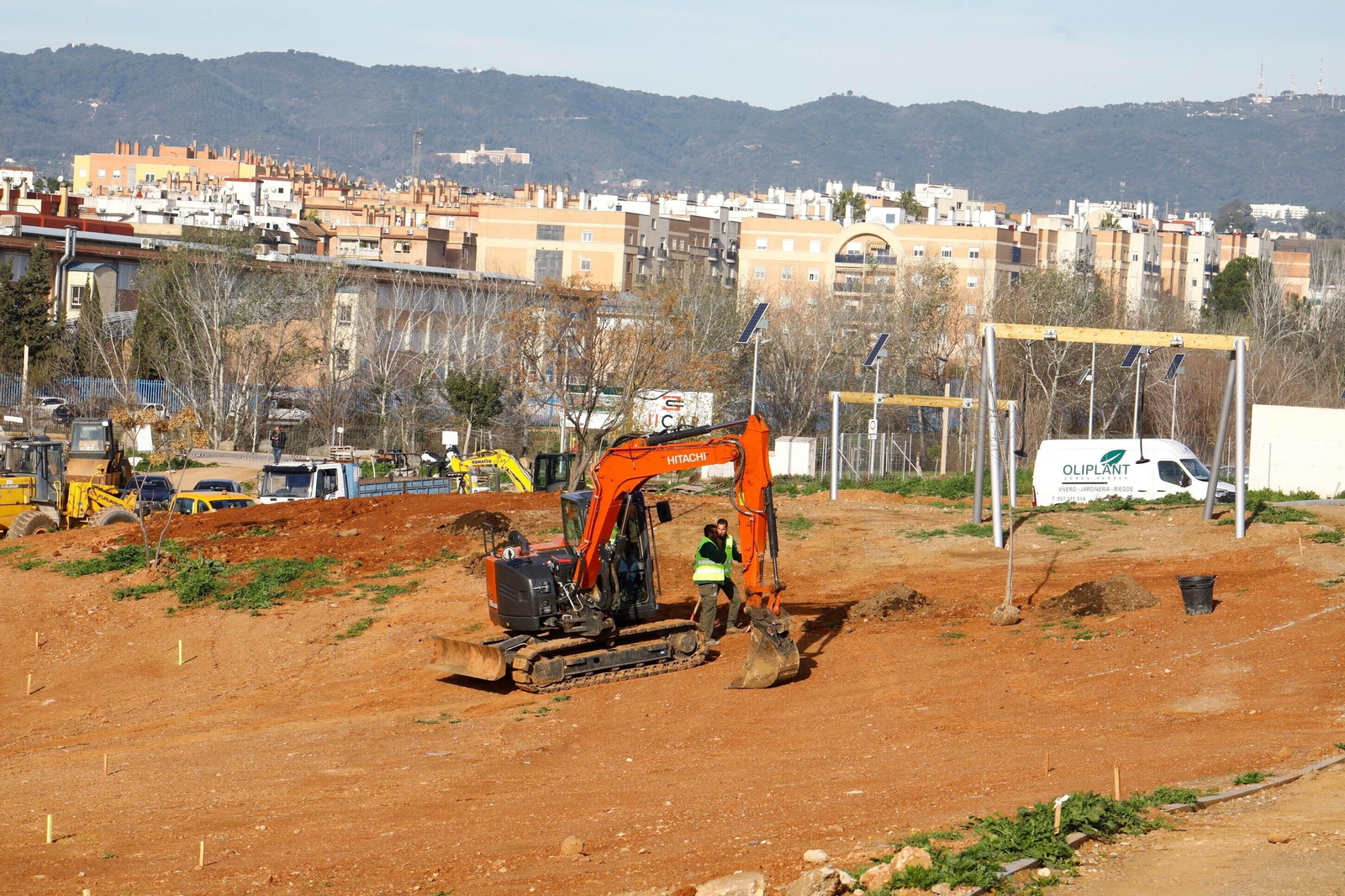 Así avanzan las obras de la segunda fase del parque de Levante de Córdoba, en imágenes