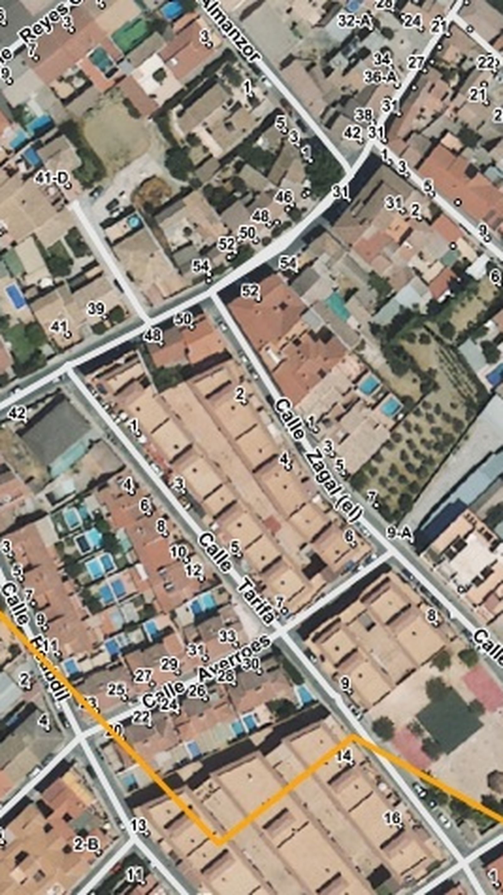 Límite entre Cúllar Vega y Las Gabias.