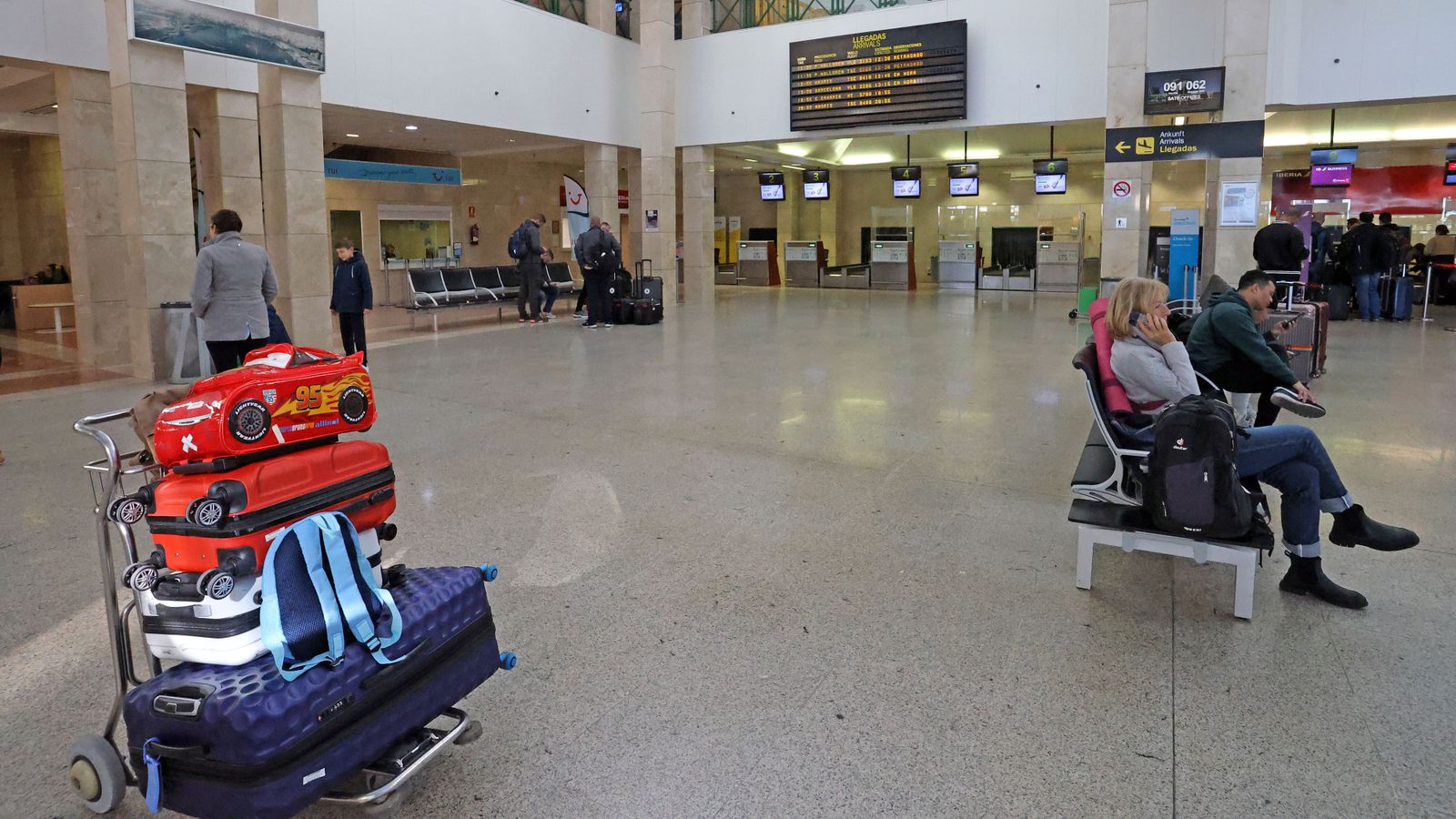 Interior de la terminal del Aeropuerto de Jerez.