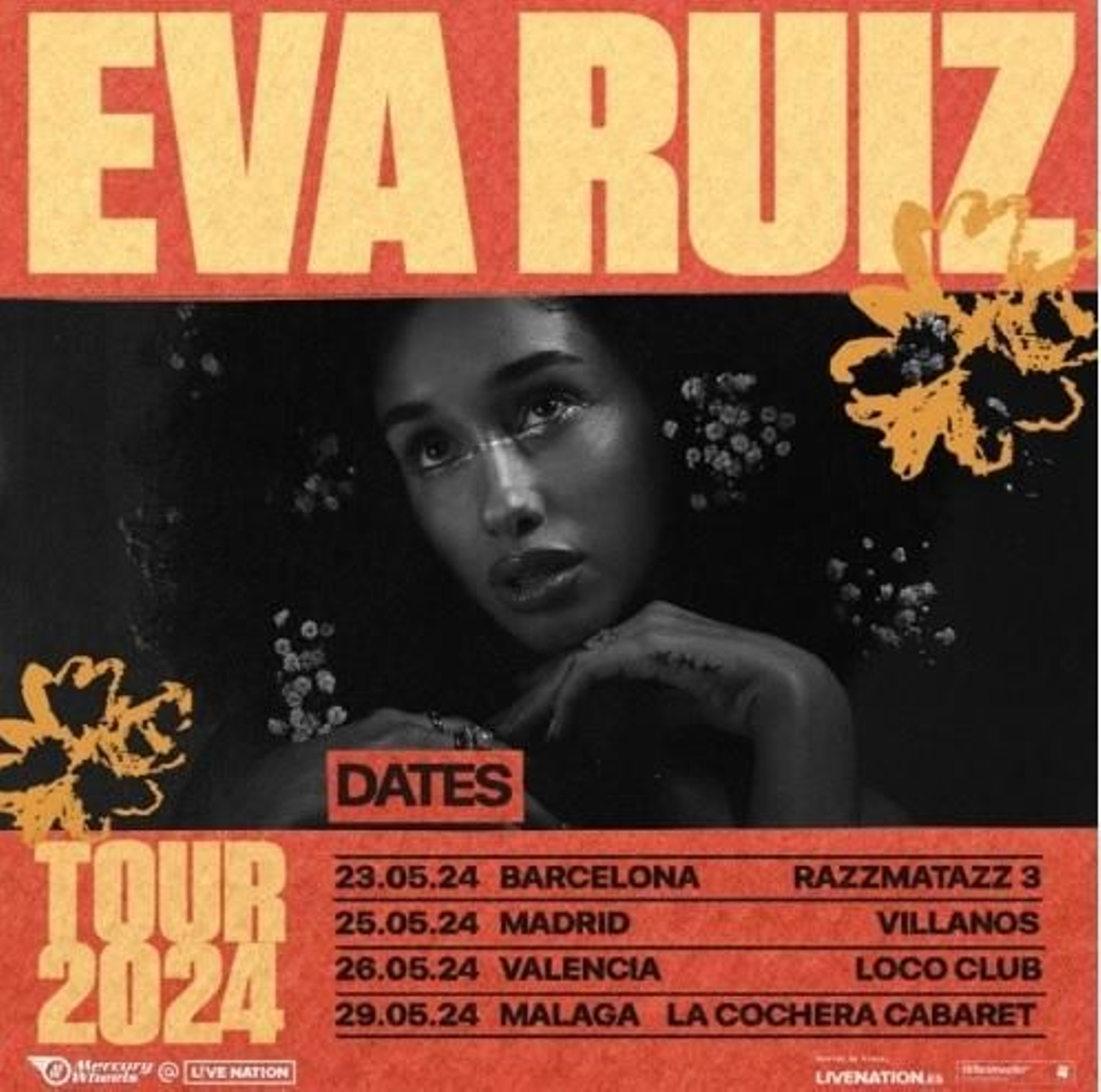 Cartel promocional de los conciertos de Eva Ruiz.