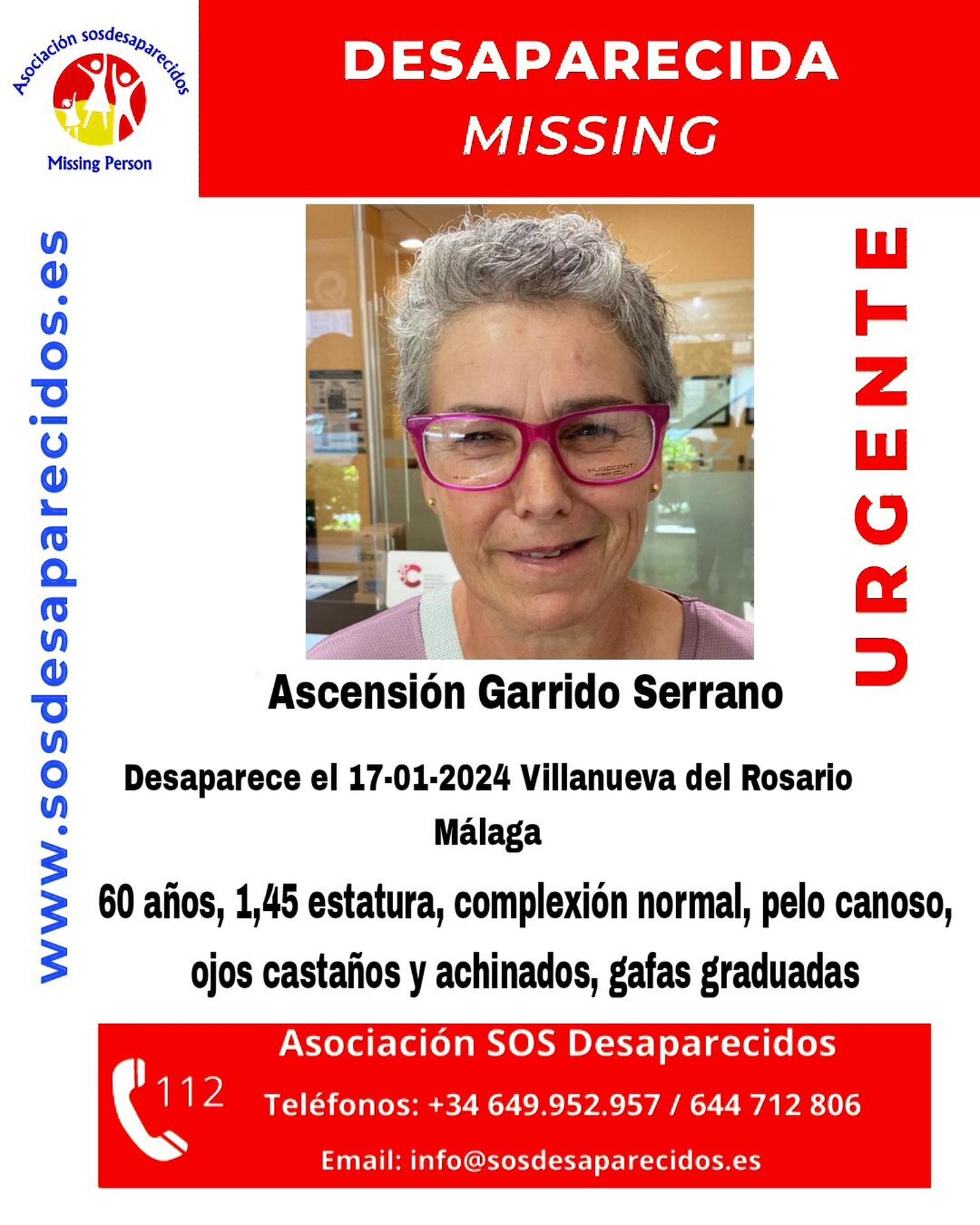 Desaparecida una mujer en Villanueva del Rosario.