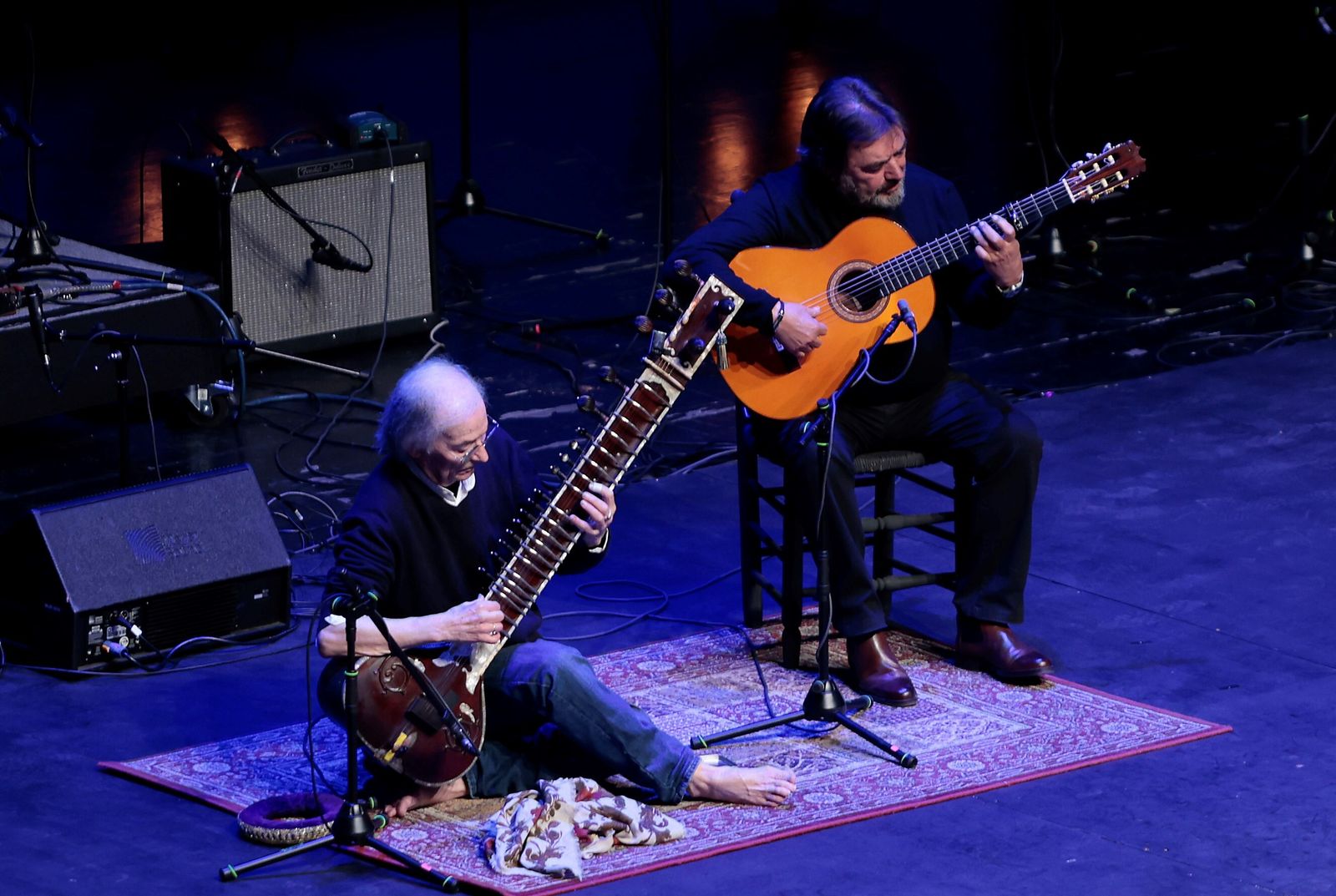 Gualberto y Ricardo Miño en un momento del concierto