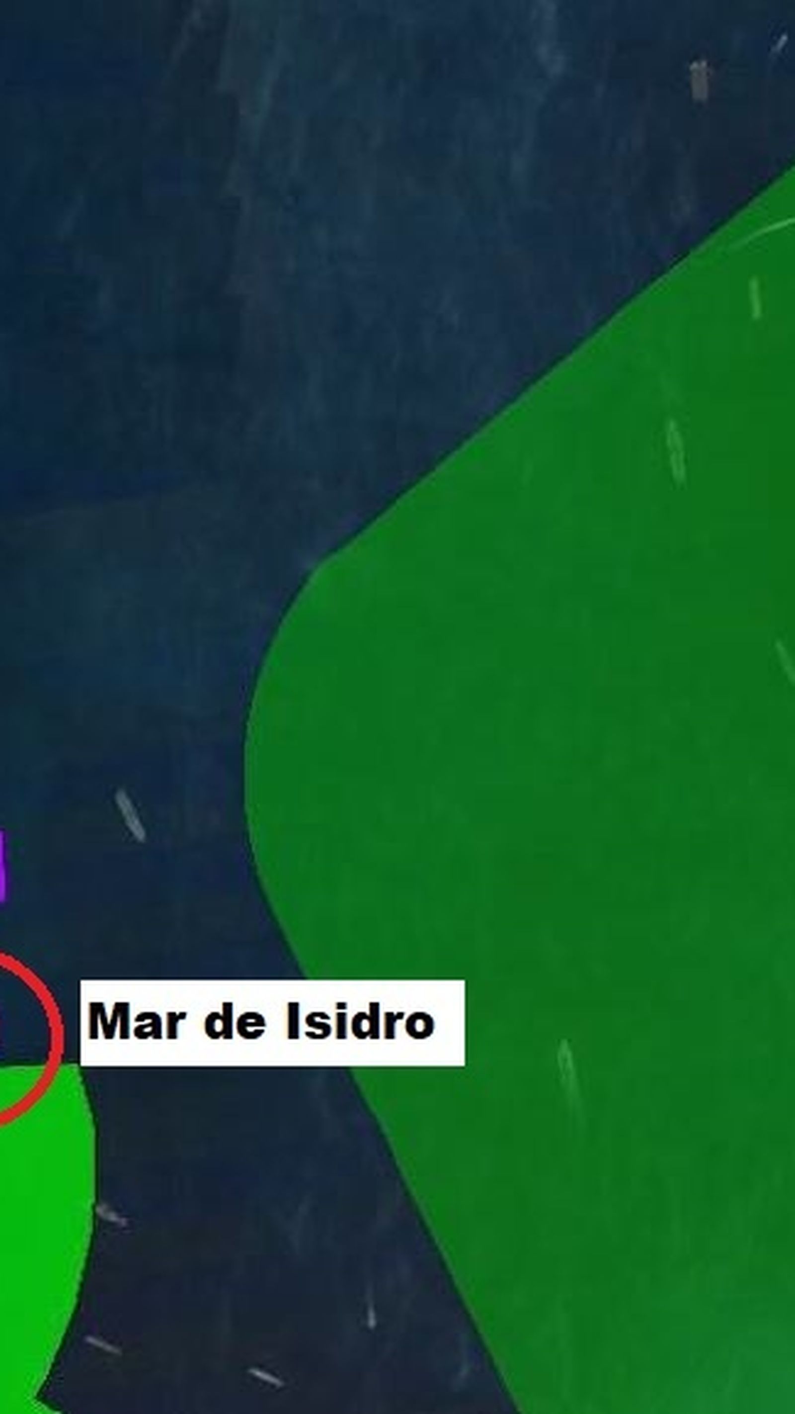 El Mar de Isidro, zonas de reubicación del dragado y áreas protegidas colindantes.