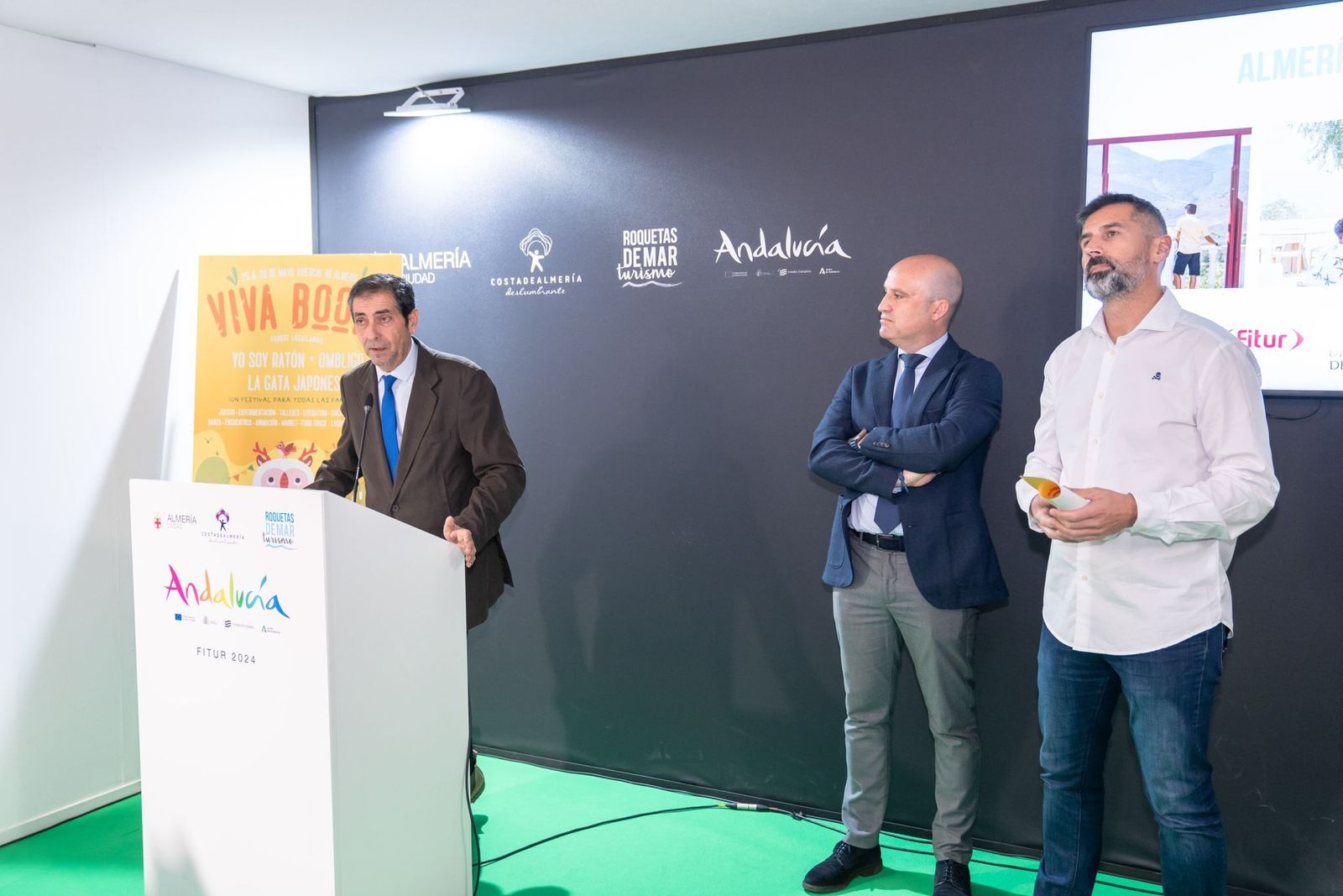 Presentación en el stand de Fitur.