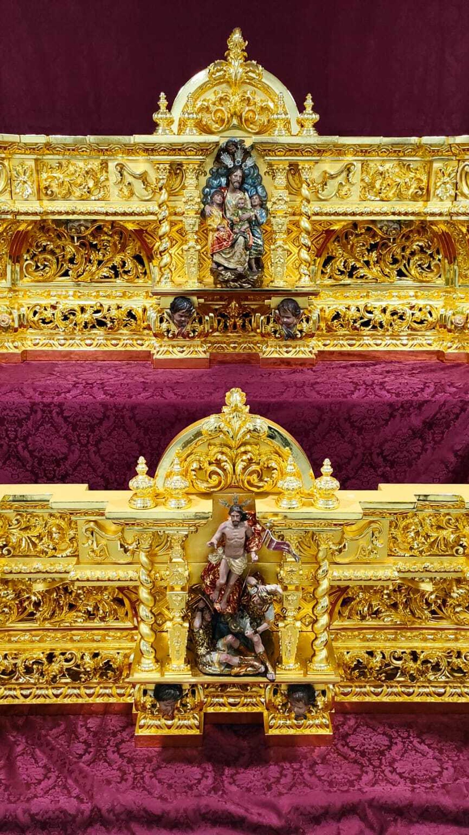 Canasto delantero y trasero del Despojado, que estrena dorado.