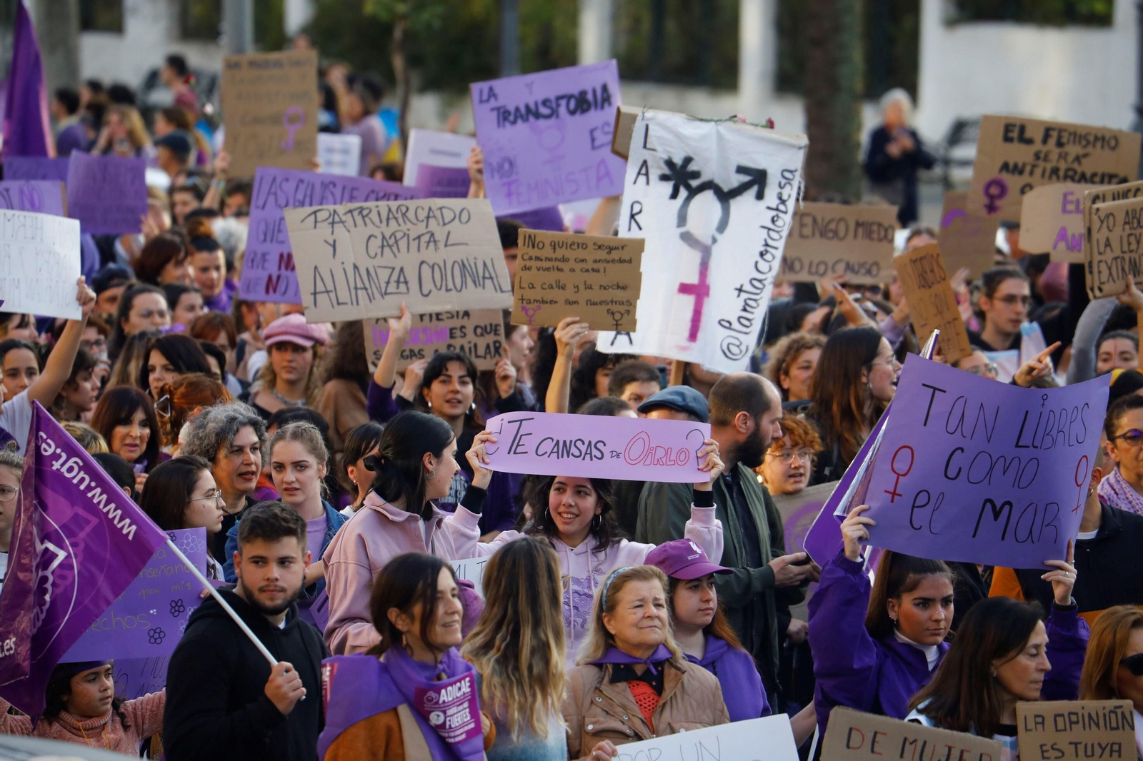 Participantes de la manifestación del 8M del año pasado en Córdoba.