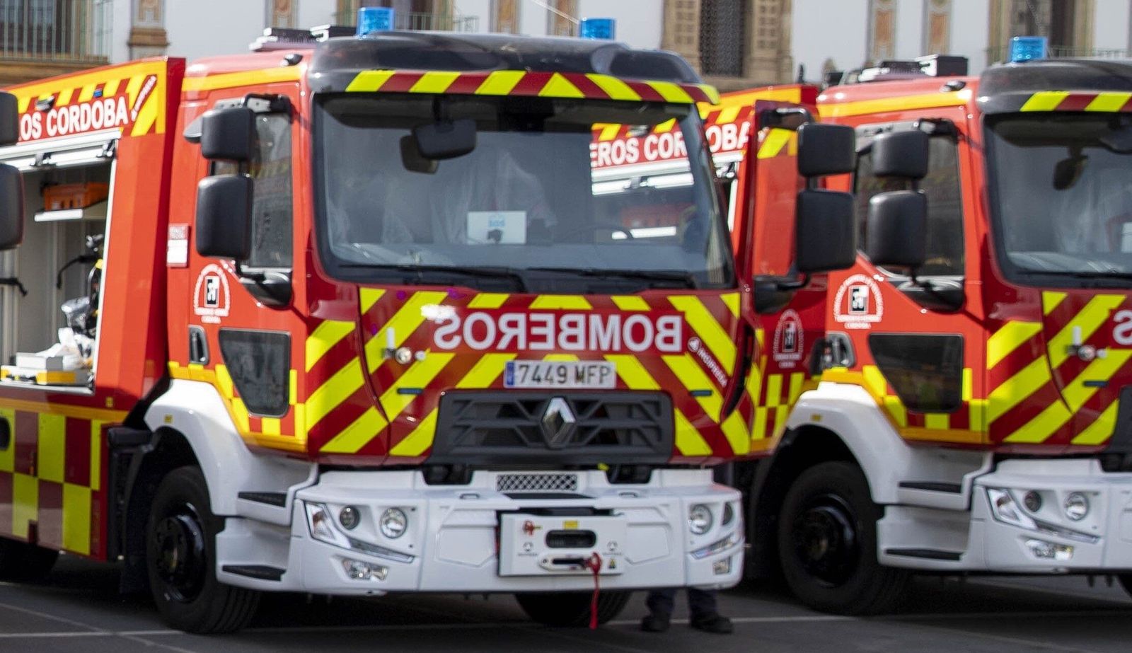 Dos camiones de bomberos del Consorcio Provincial de Córdoba.