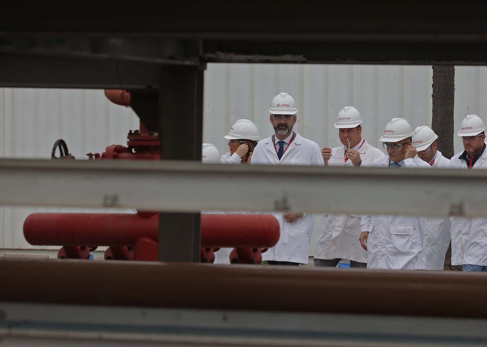 Imágenes de la inauguración de la nueva planta de reutilización de agua de Cepsa