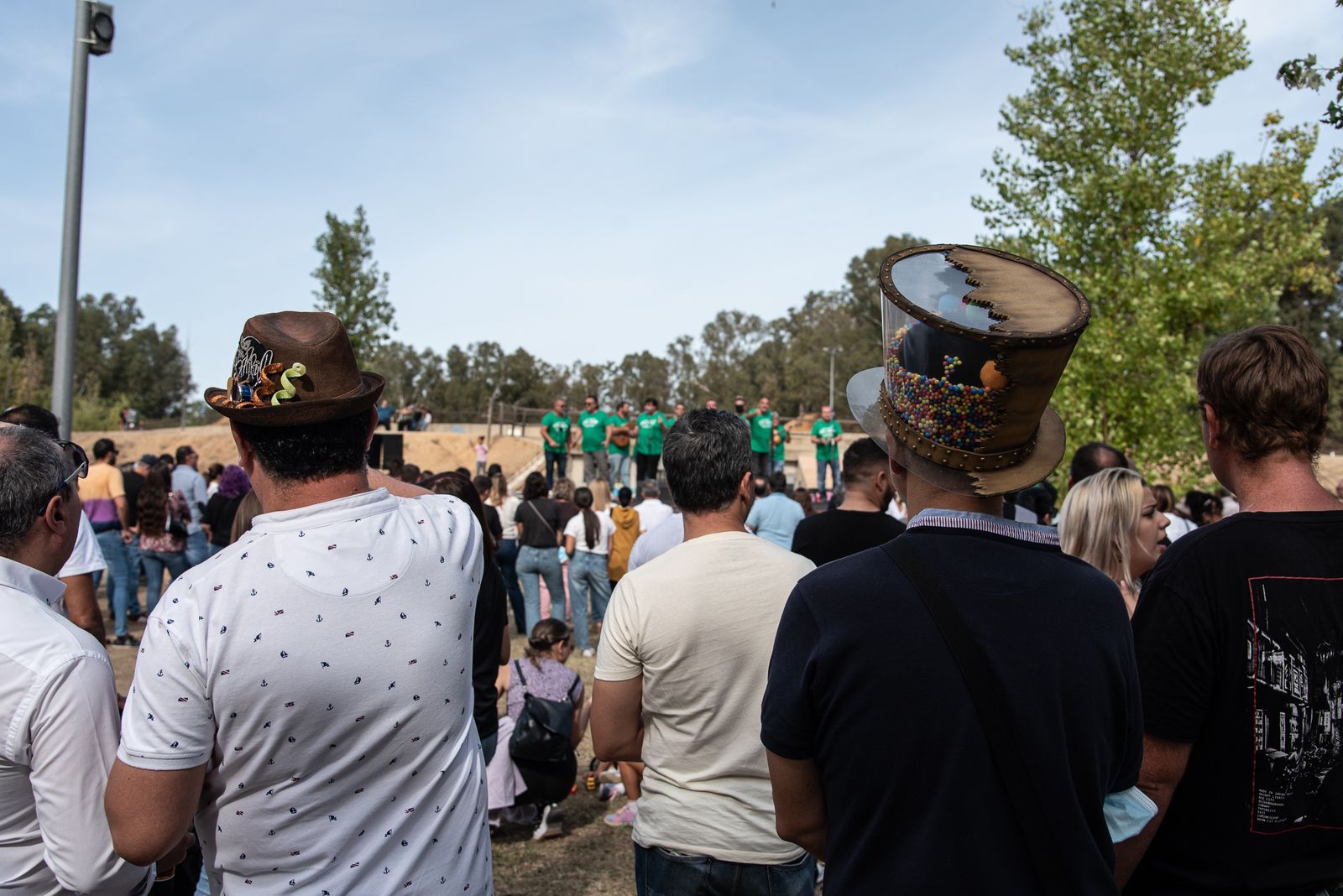 Convivencia carnavalera en el Parque Moret.