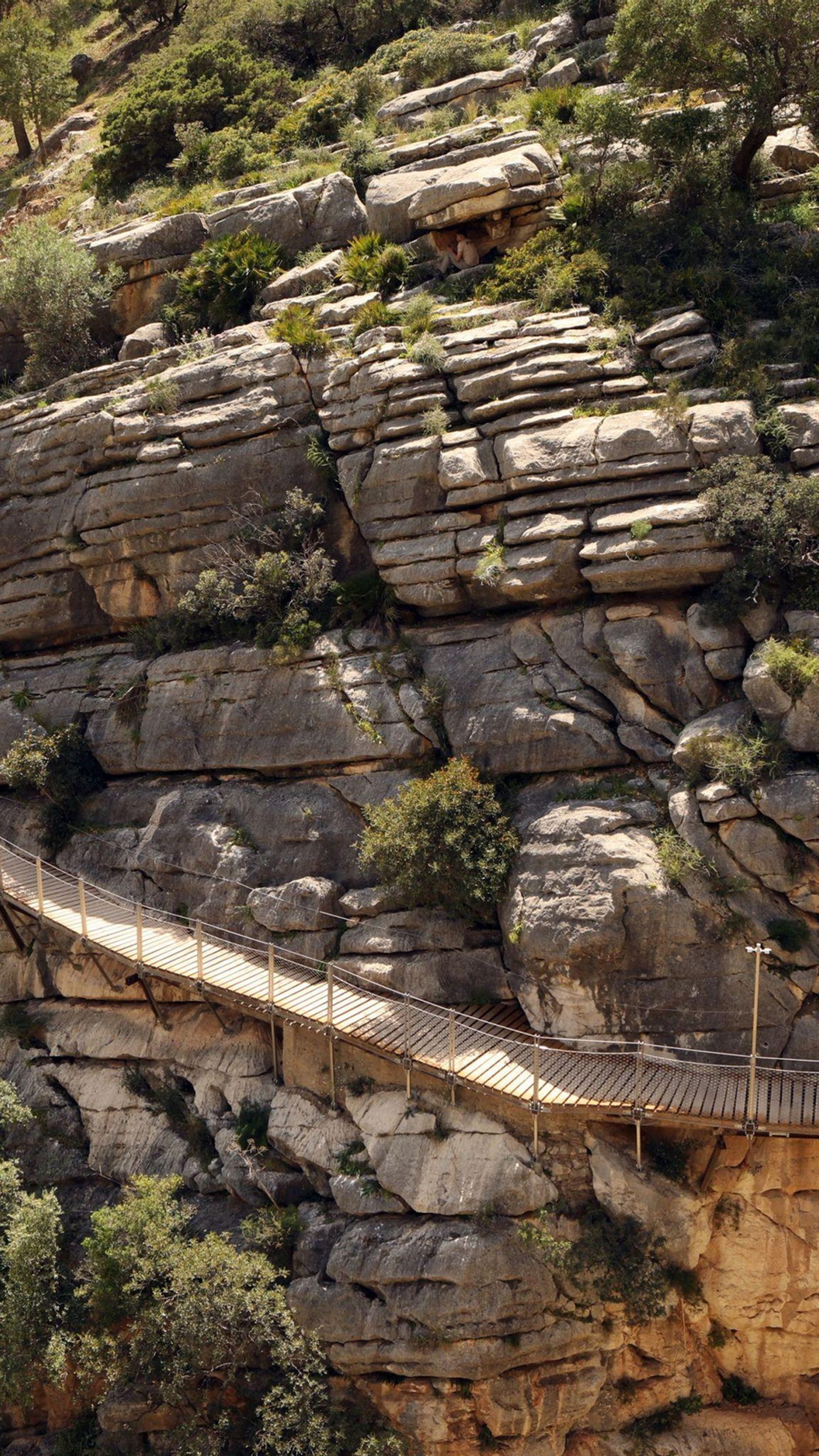 Otro punto de las pasarelas del Caminito del Rey.