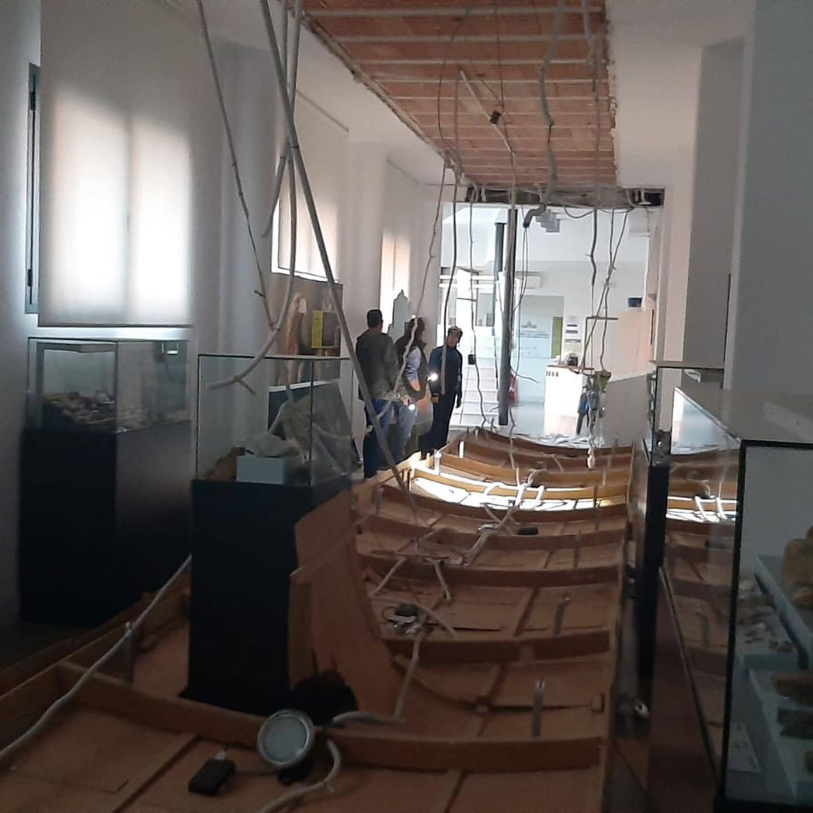 Se desprende el techo del Museo de La Carolina