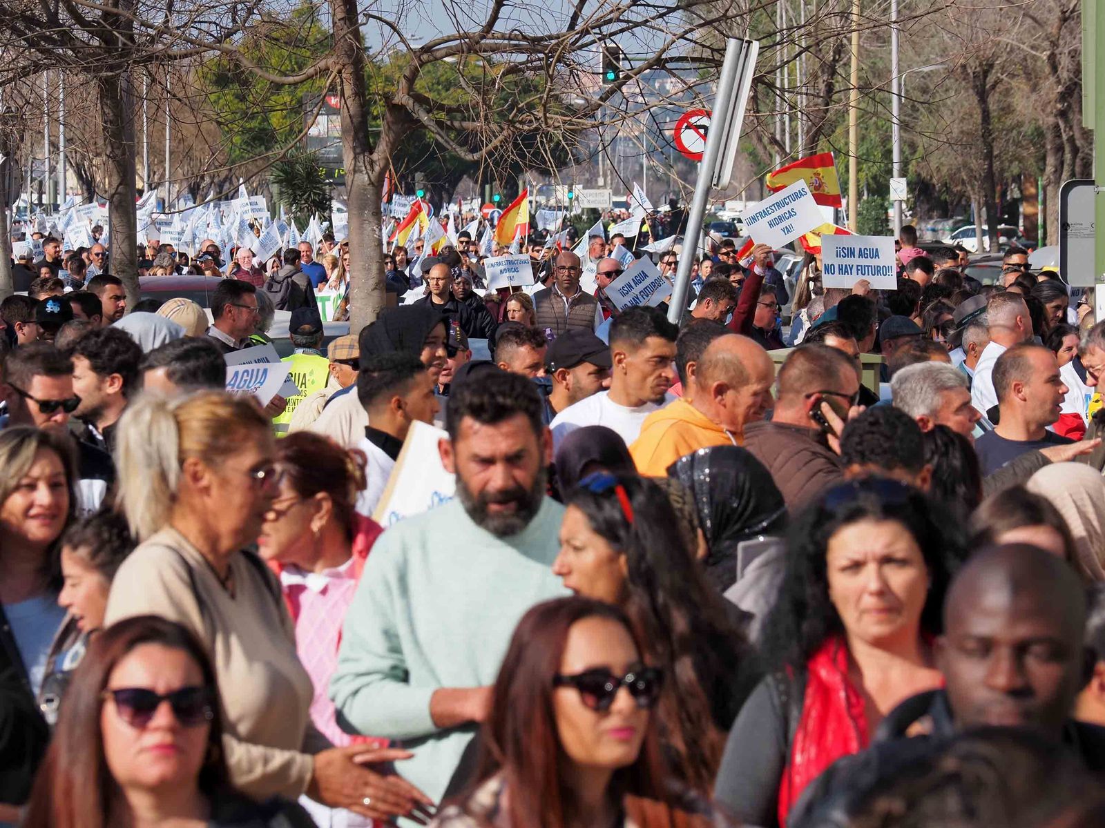 Las mejores imágenes de la manifestación de los agricultores de Huelva en Sevilla