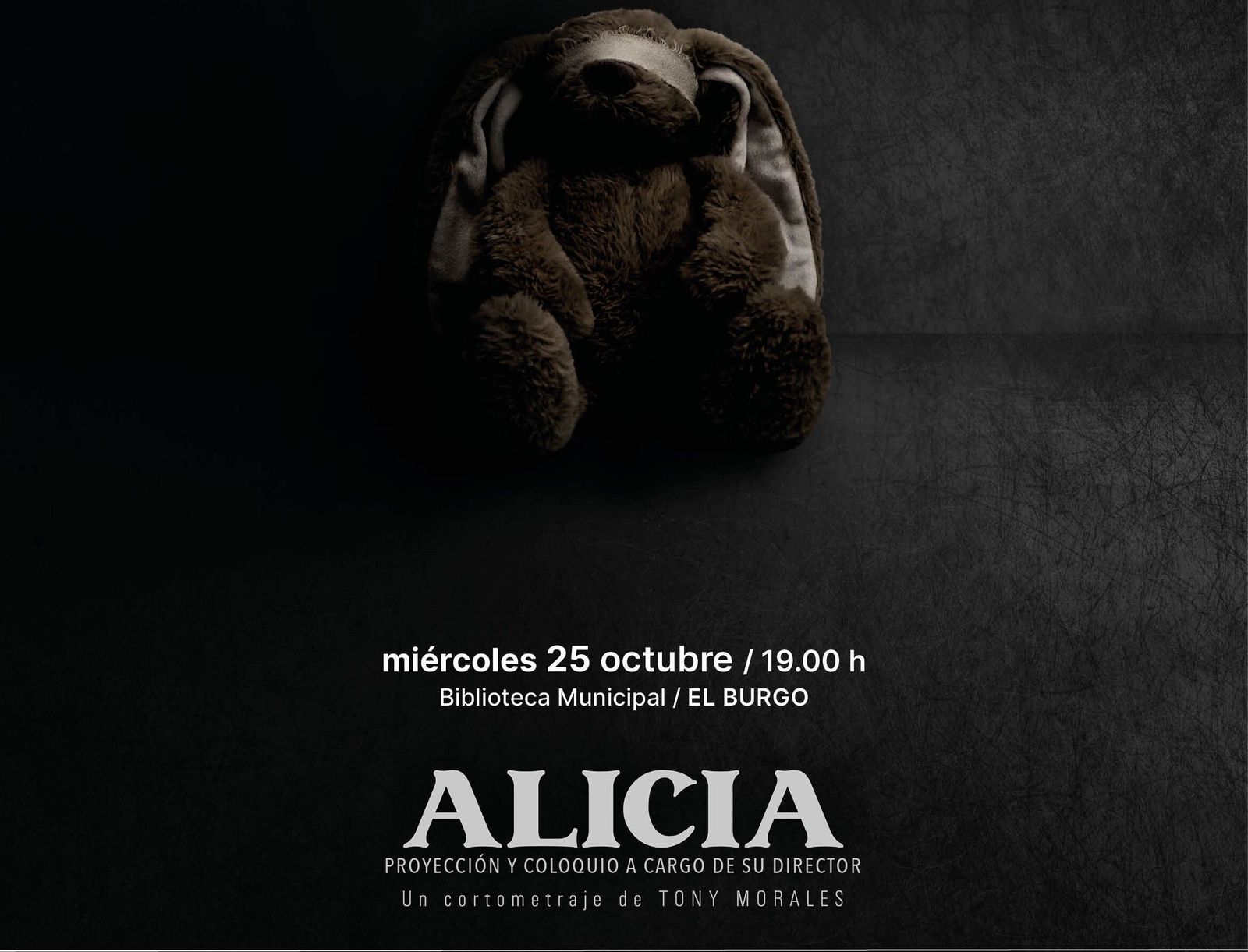 Cartel del cortometraje 'Alicia'  del malagueño Tony Morales