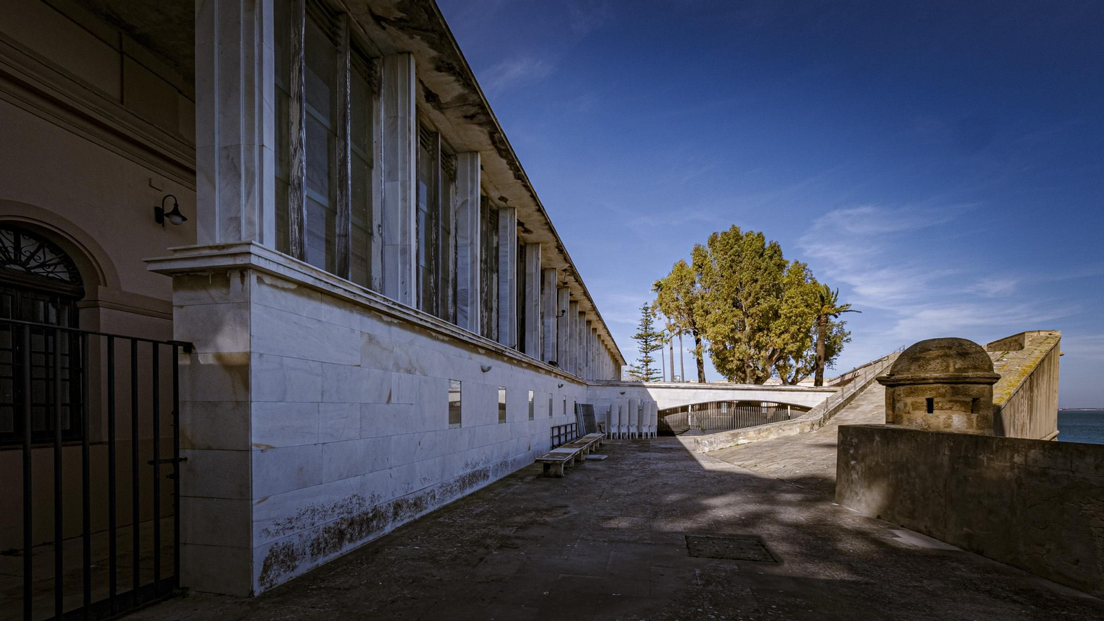 Imagen de la zona trasera del Baluarte de la Candelaria.