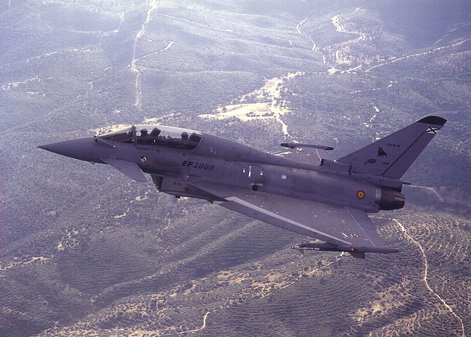 Un Eurofighter en pleno vuelo.