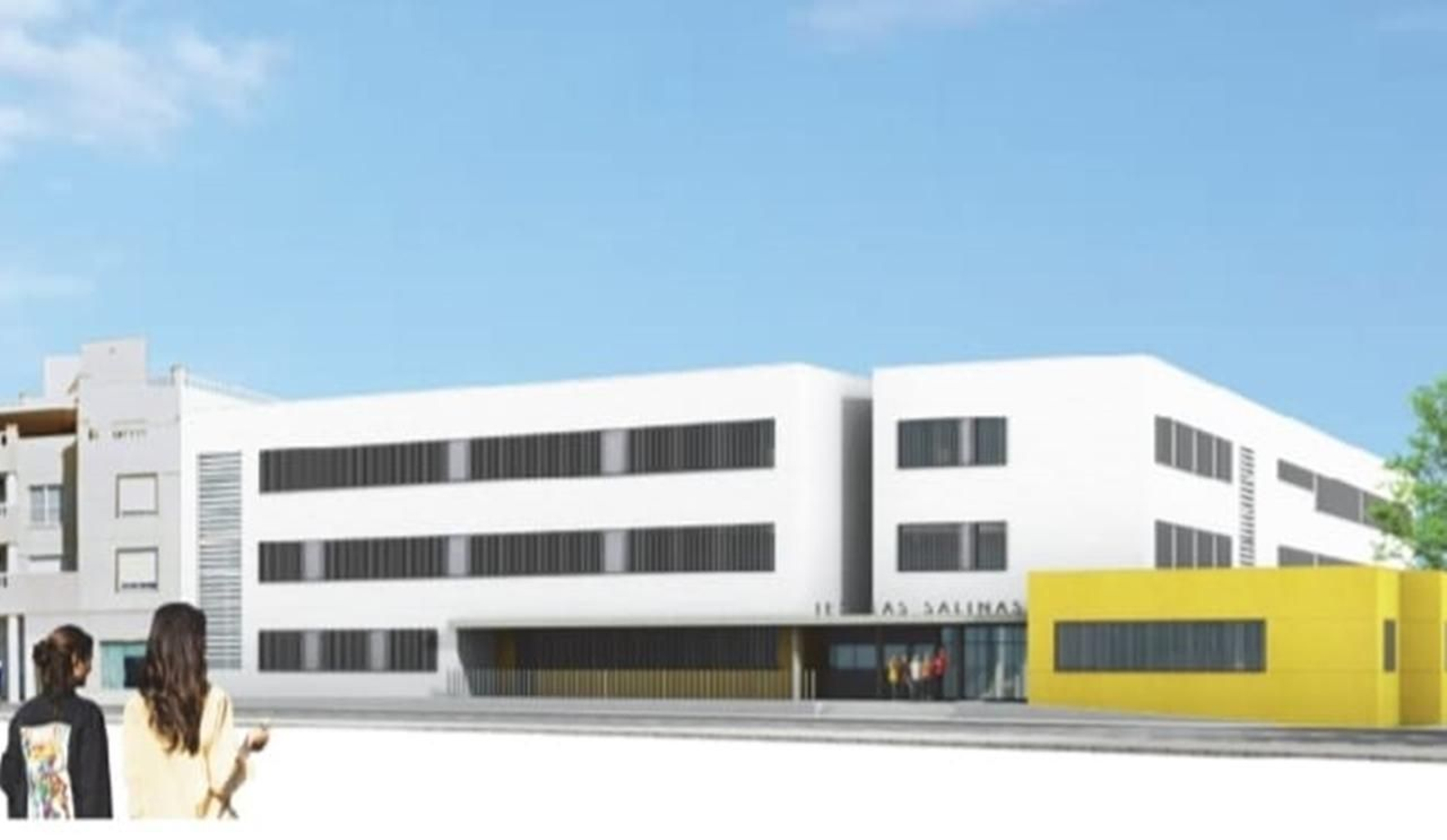 Imagen renderizada de lo que será el nuevo IES Las Salinas de Roqueta de Mar.