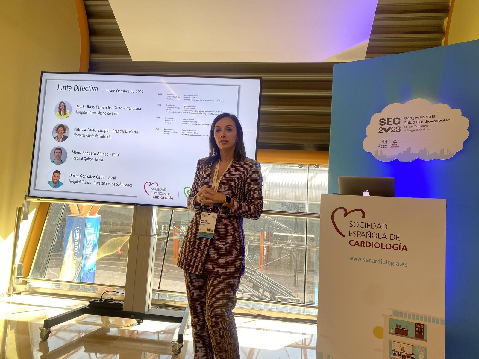 La doctora Rosa Fernández durante el último congreso de la Sociedad Española de Cardiología.