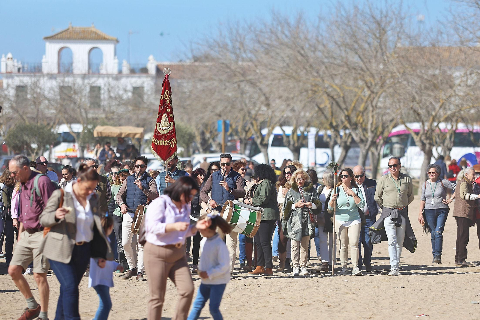 Imágenes del ambiente en la aldea del Rocío en la Candelaria 2024