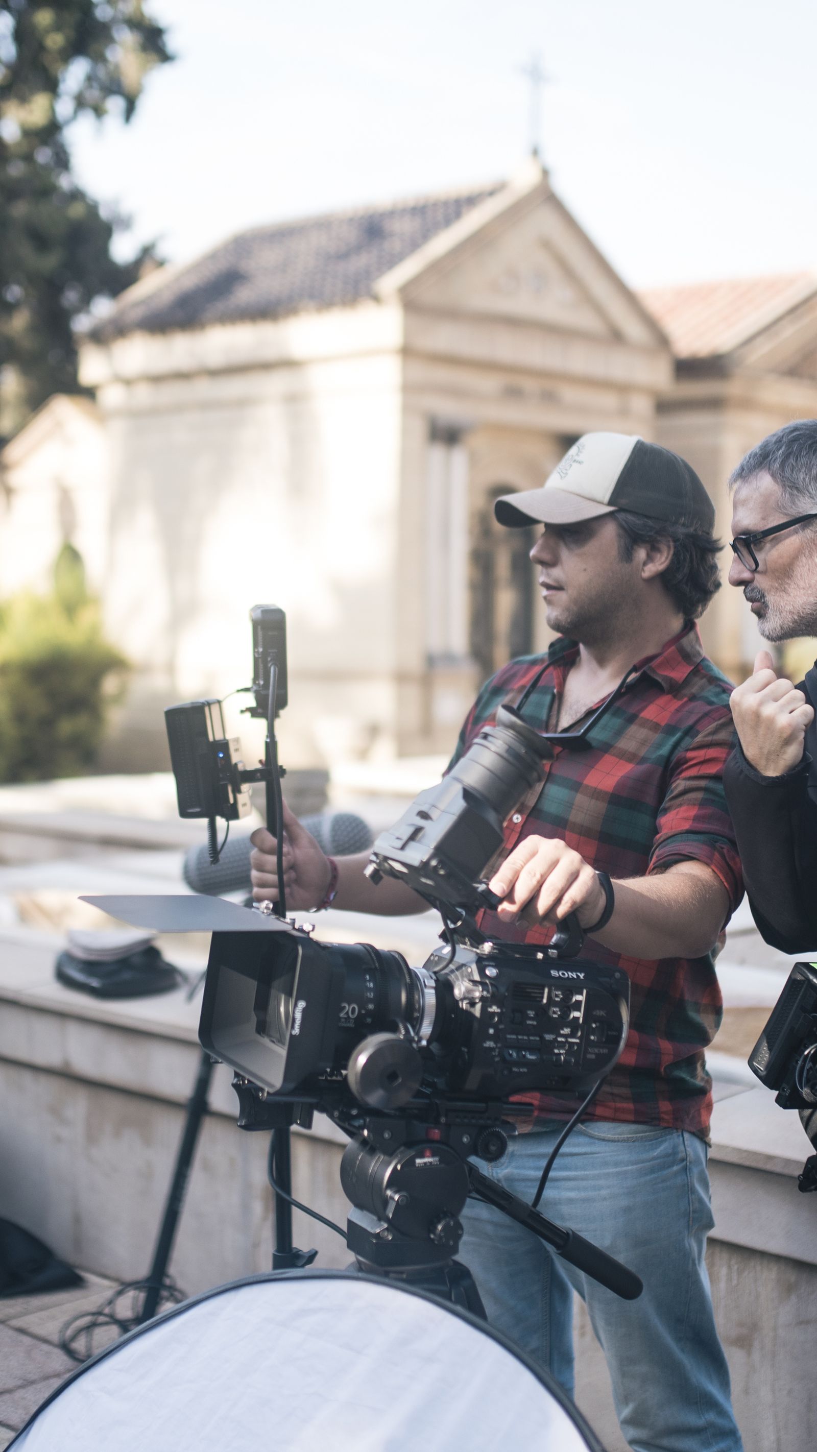 Paco Ortiz durante la grabación de su último documental