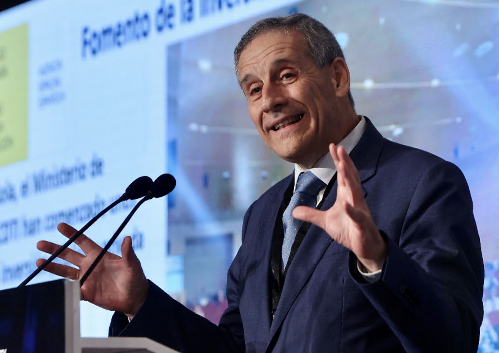 Miguel Belló, durante su conferencia la semana pasada en la cumbre Space & Defense Sevilla Summit 2023.