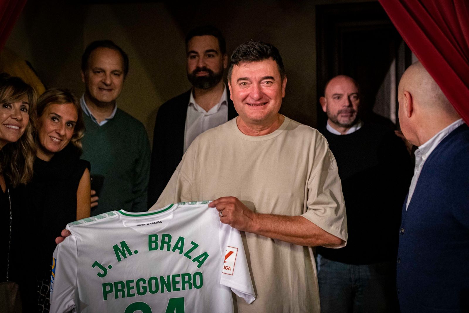 Juan Manuel Braza 'Sheriff', con la camiseta del Betis.