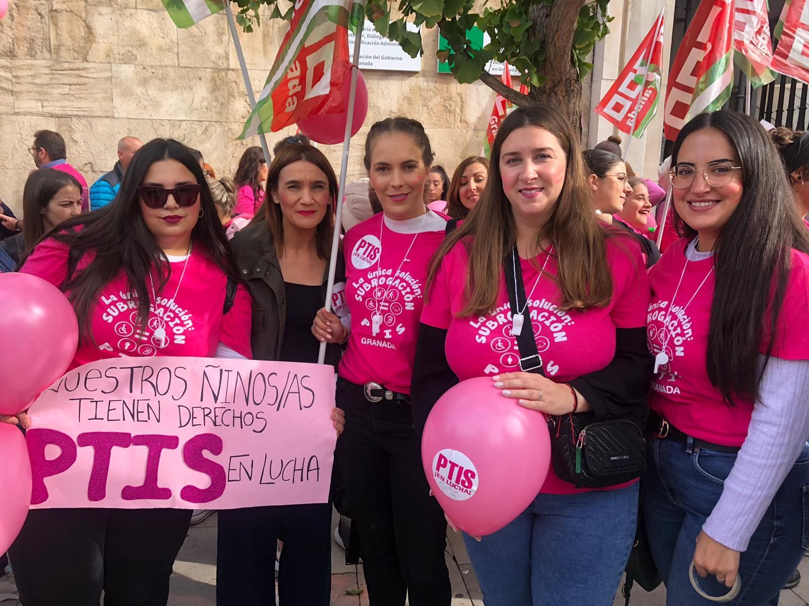 Imagen de archivo de Olga Manzano en la manifestación por la mejora de la educación