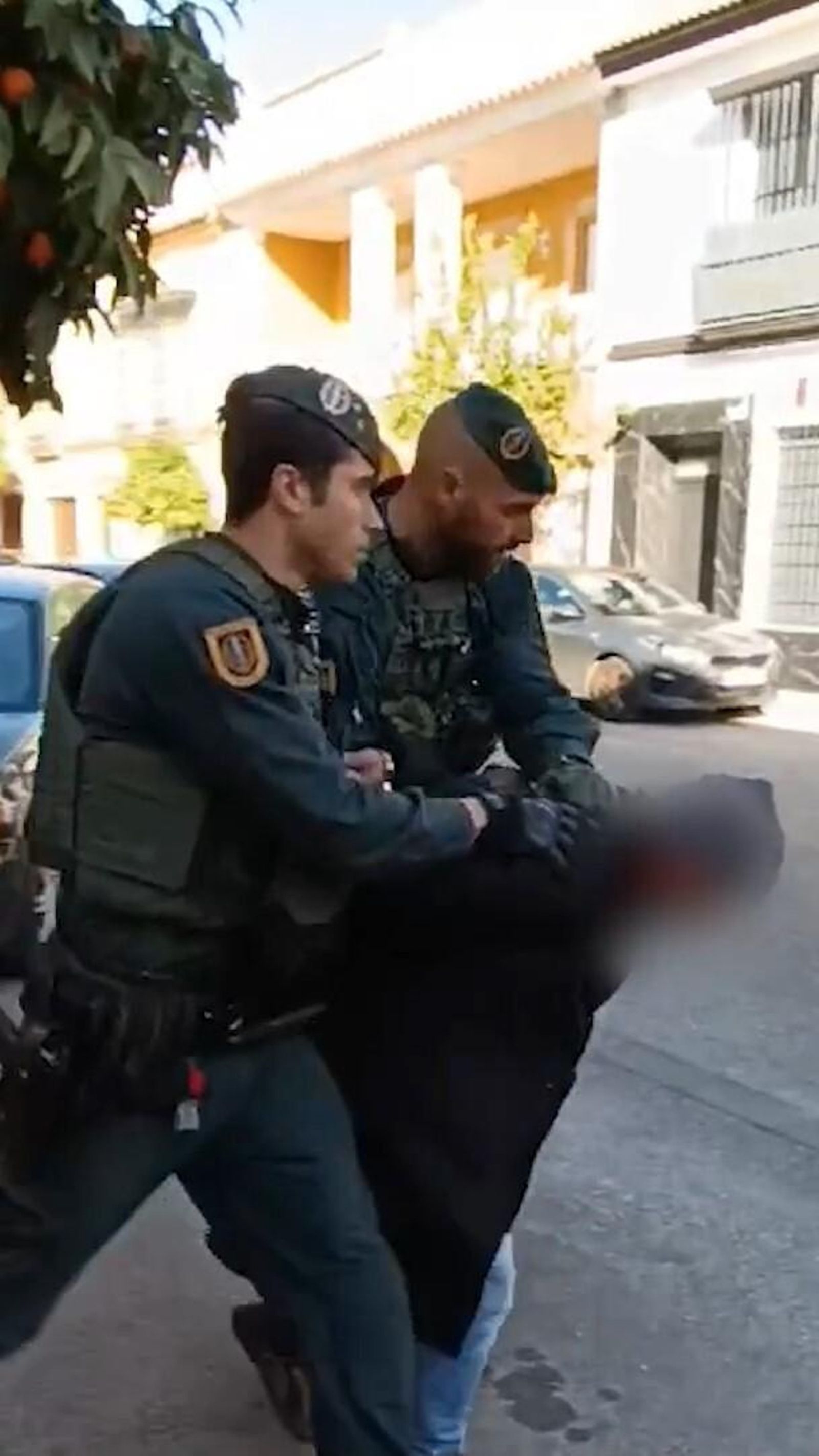El detenido en La Rinconada.