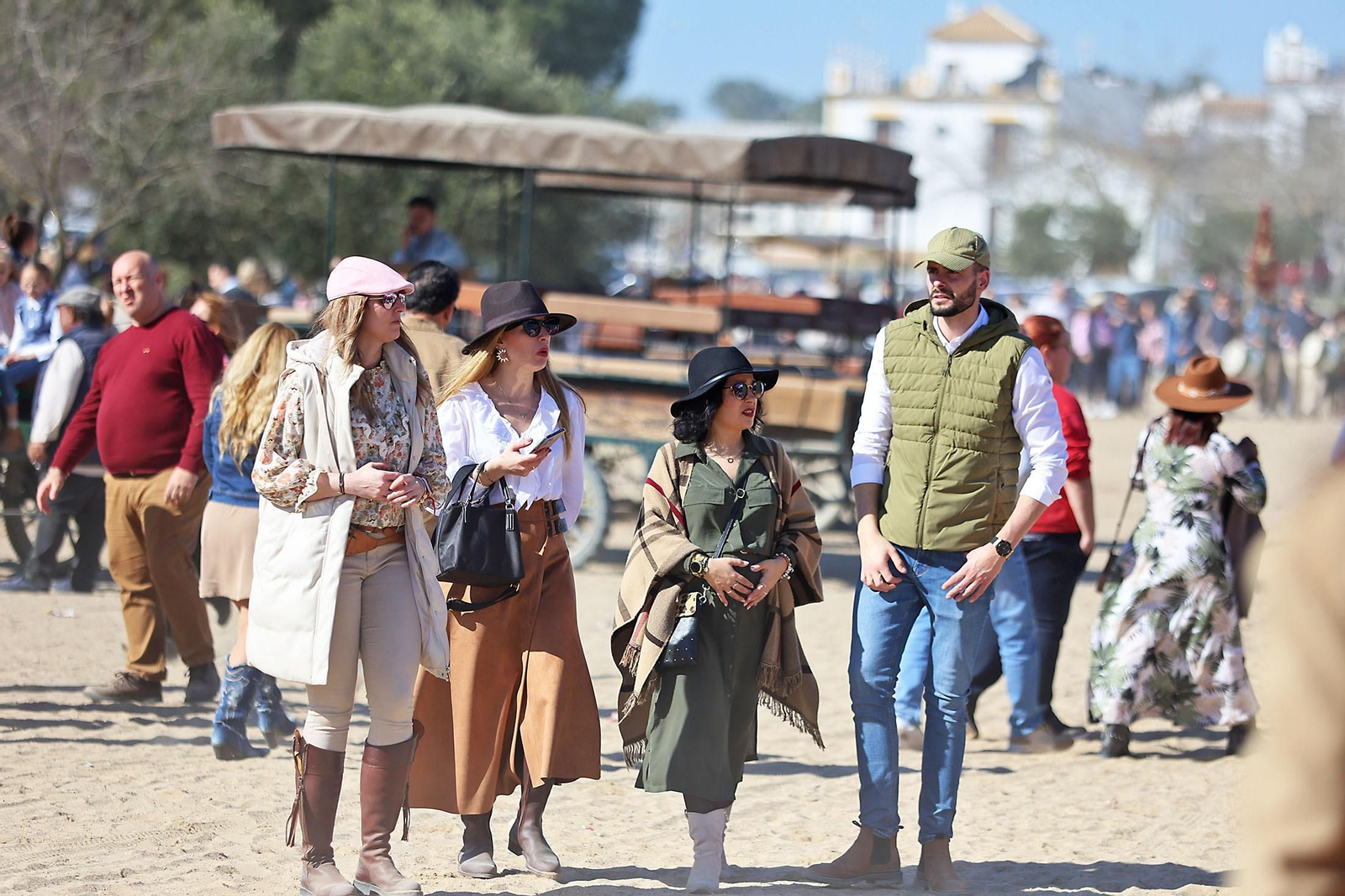Imágenes del ambiente en la aldea del Rocío en la Candelaria 2024