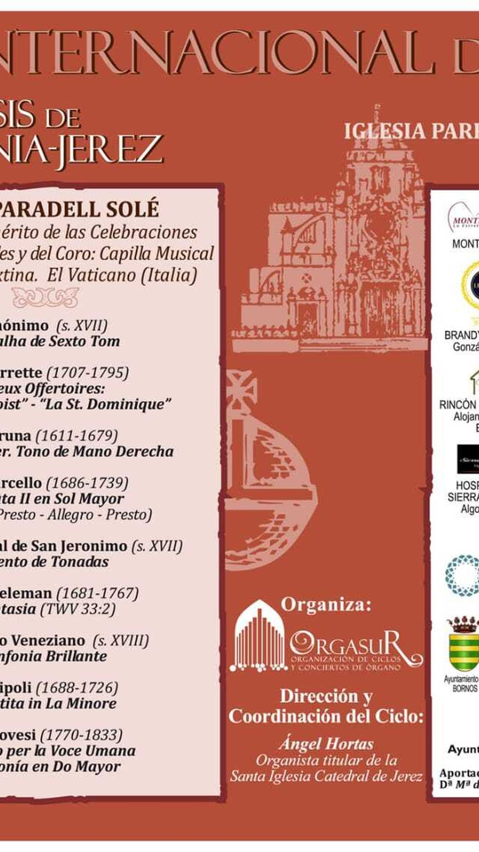 Cartel del concierto de Juan Paradell Solé.