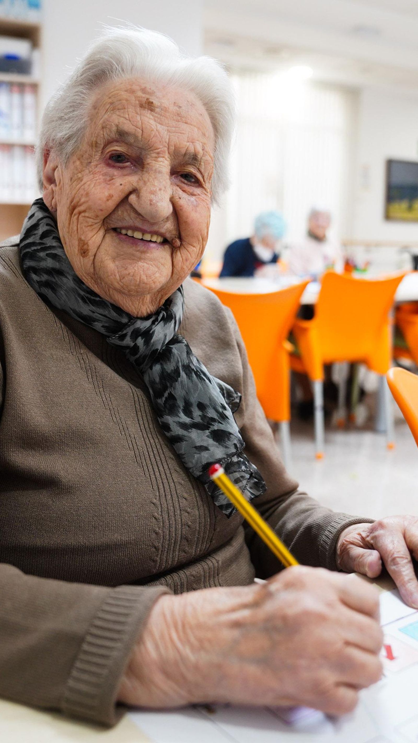 Eleta, con 97 años, la usuaria más mayor de los centros de día de Mayores de la Fundación Prode.