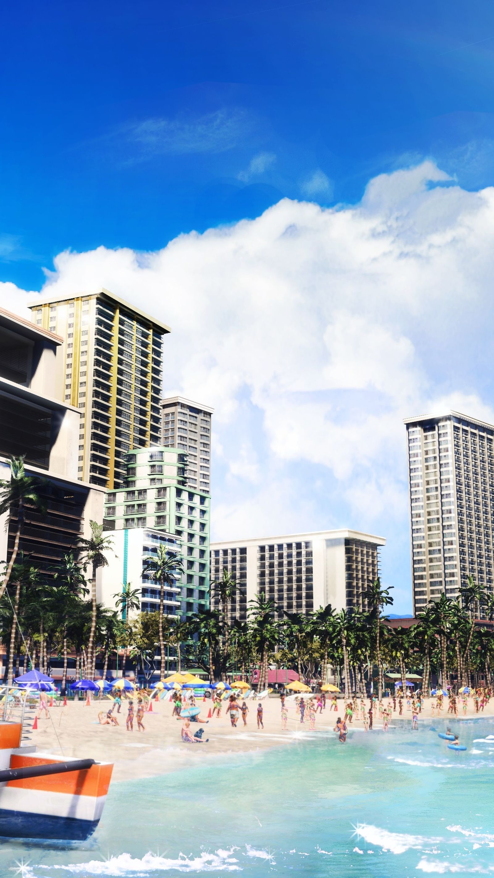 La recreación de Hawái es sublime. Su chillona paleta de colores te atrapa.