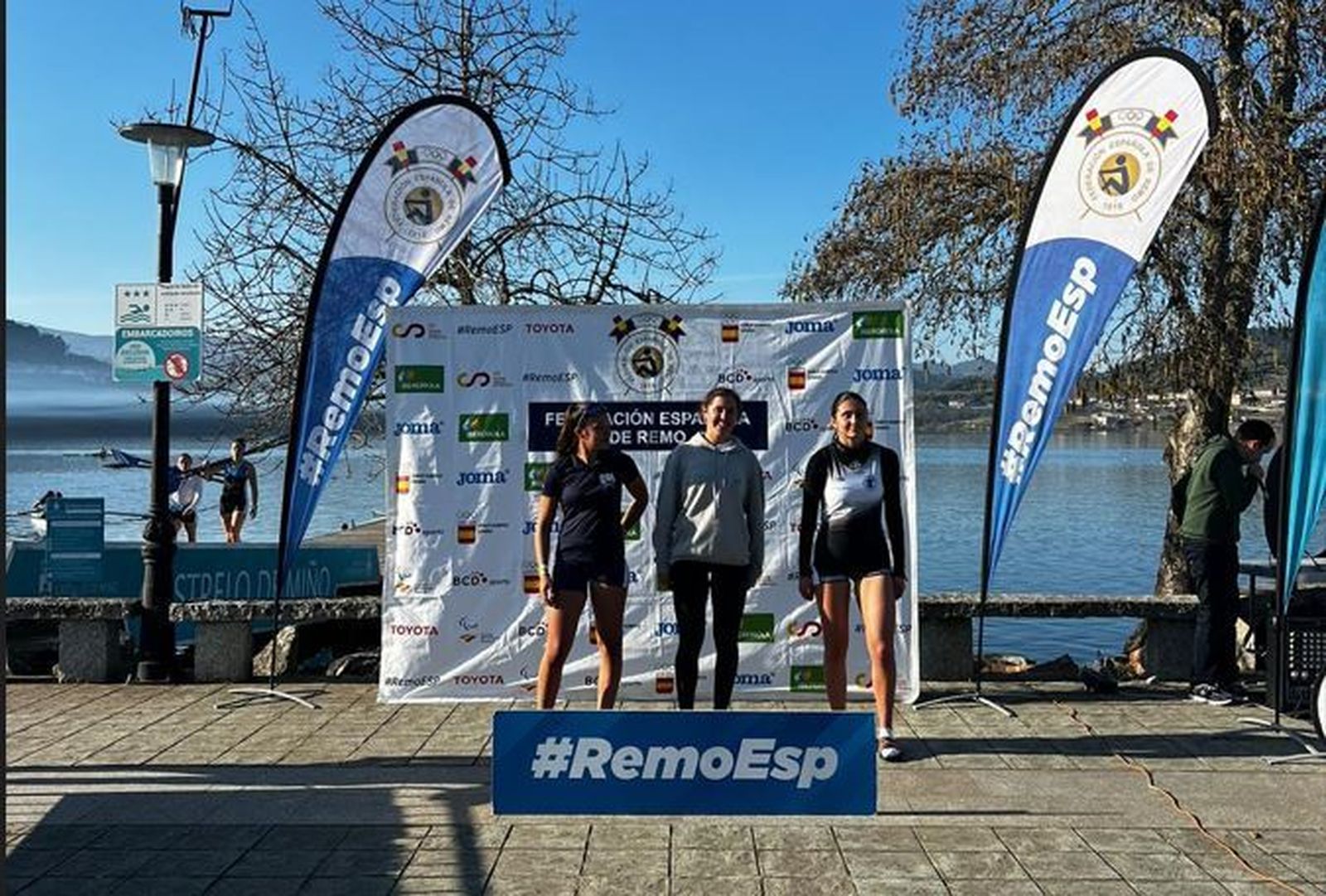 El podio de la categoría juvenil femenina, con Esther Fuerte