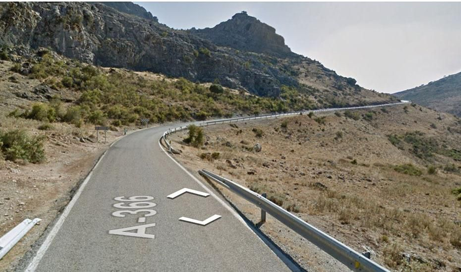Carretera de Ronda en la que se ha producido el accidente mortal