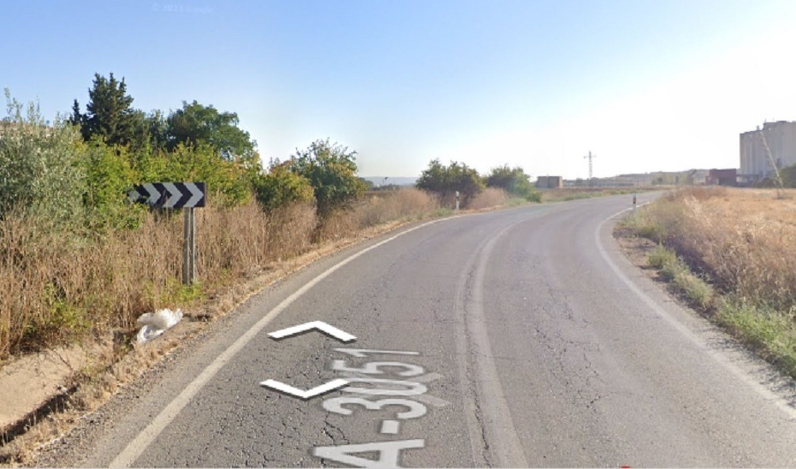 Carretera en la que ha tenido lugar el accidente.