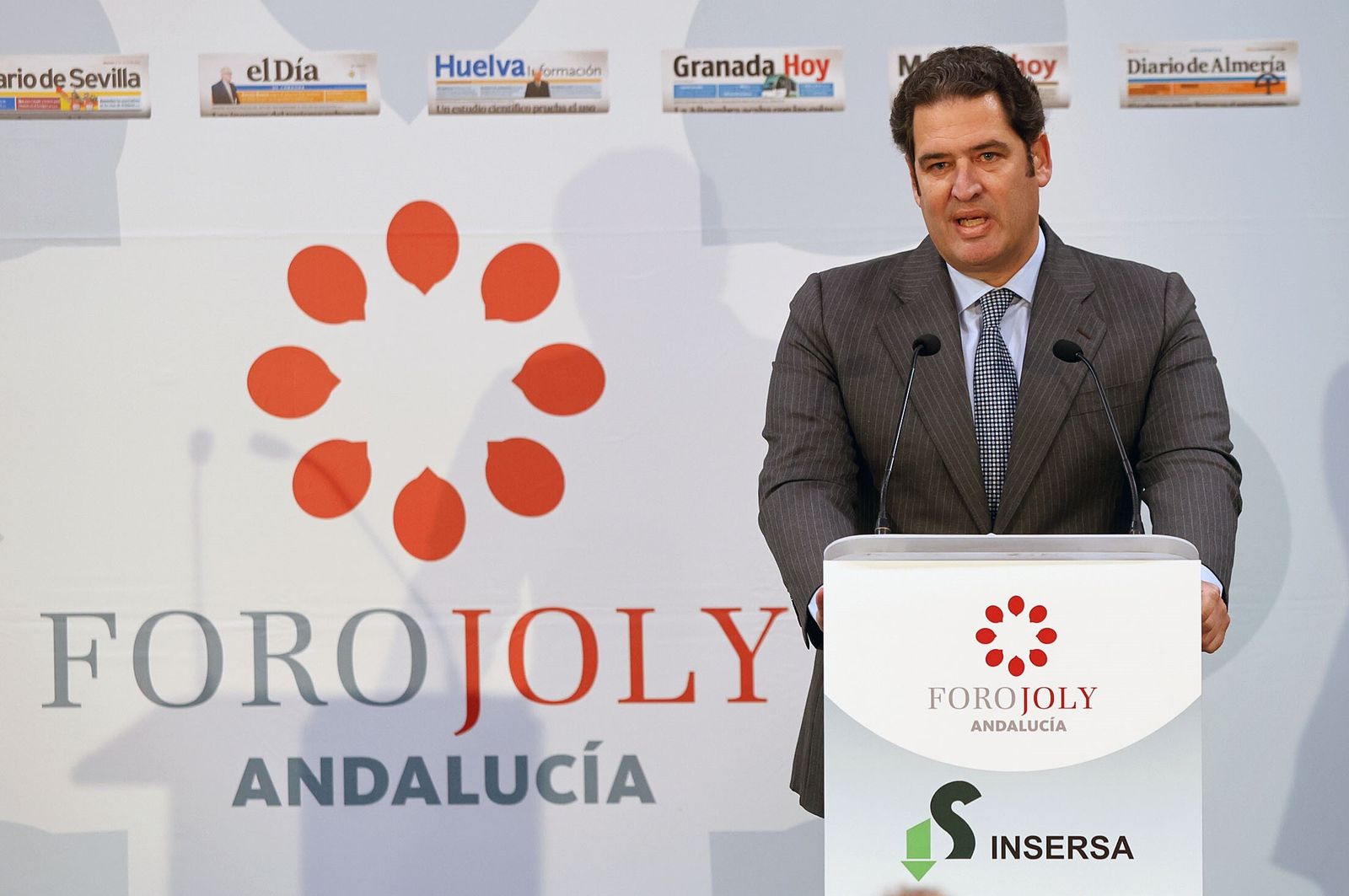 Javier de Aspe, consejero delegado de Insersa, en el foro Joly de este viernes.