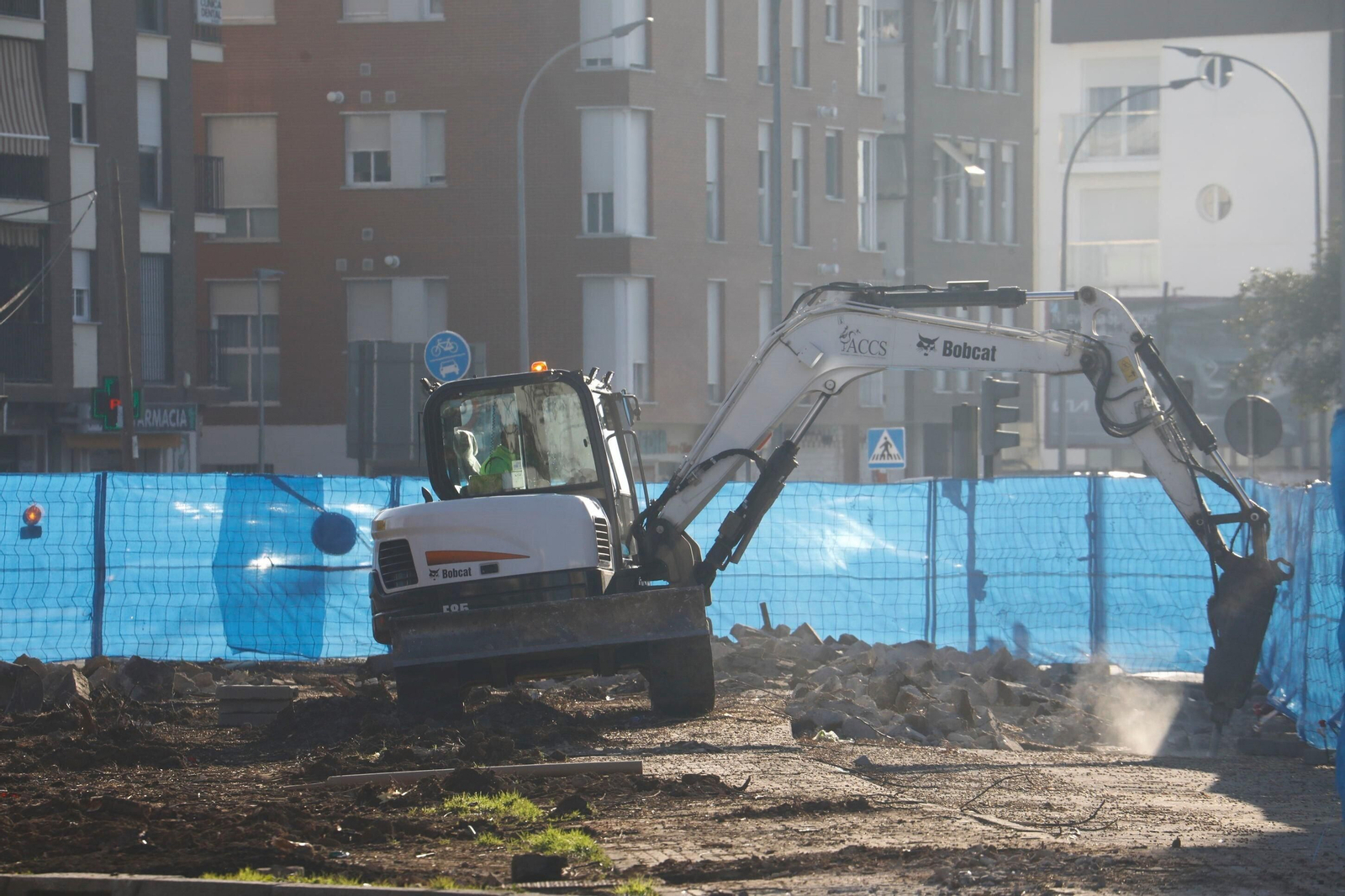 Obras en la carretera de Trassierra.