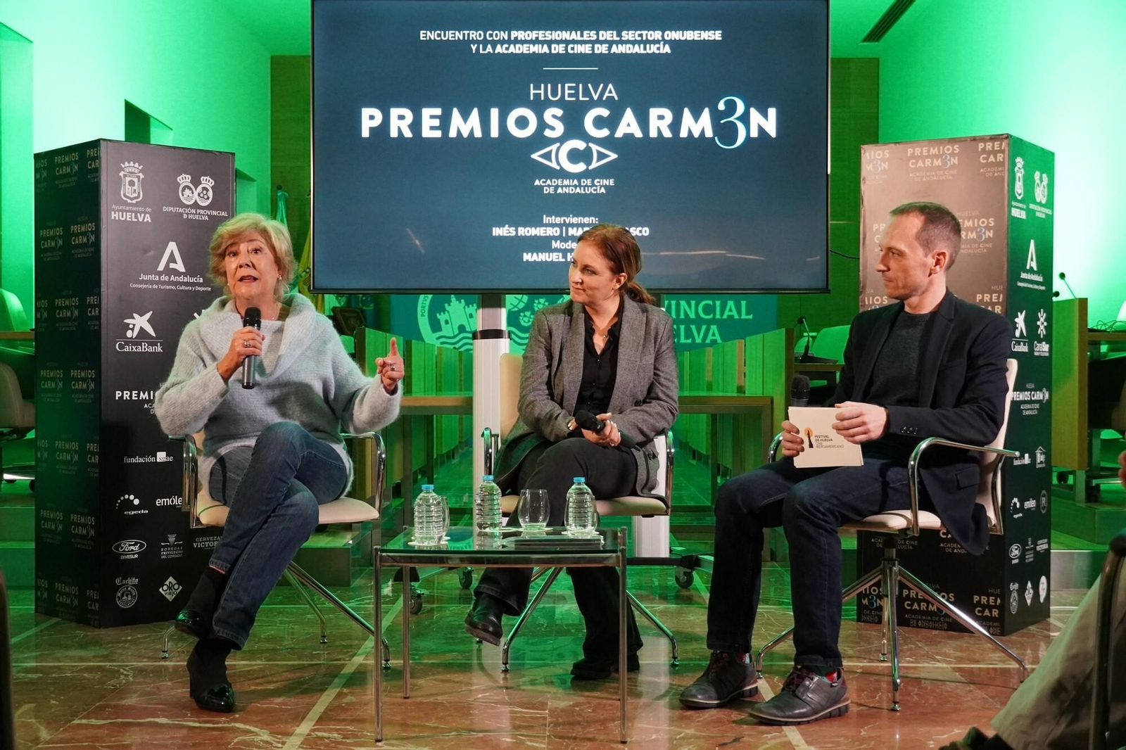 Encuentro en la Diputación de Huelva en el marco de los Premios Carmen de Cine de Andaluz