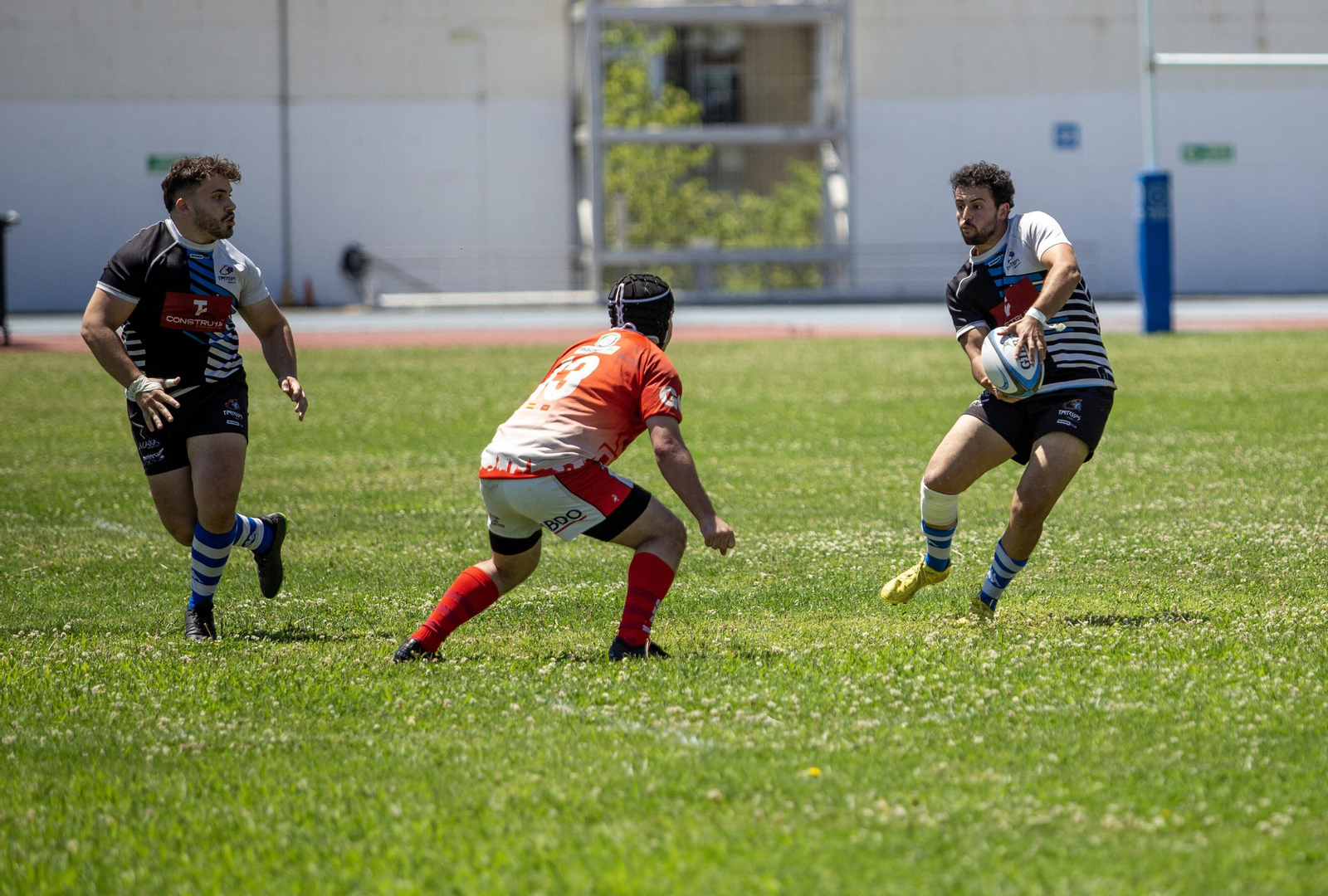 Jugadores del Rugby Tartessos, durante un partido.