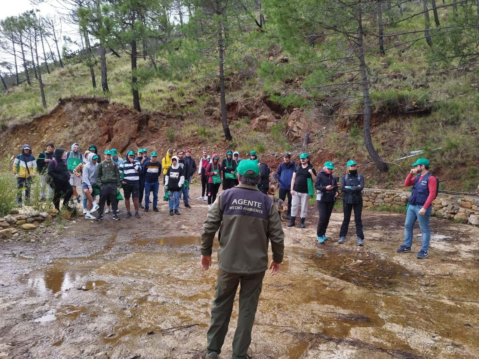 Voluntarios en la reforestación de Sierra Bermeja con la iniciativa Cascos Verdes