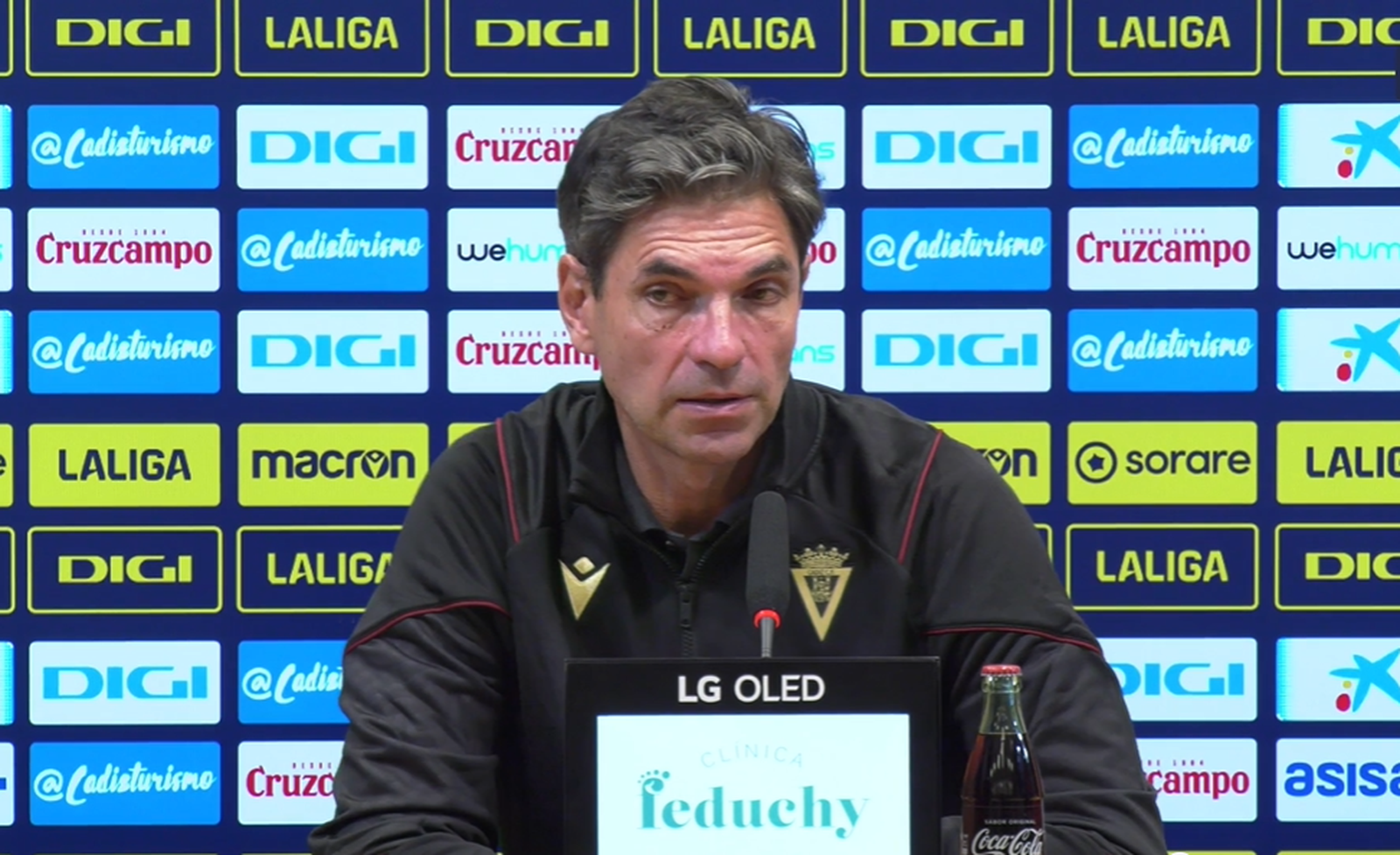 Pellegrino, en la sala de prensa del Nuevo Mirandilla.