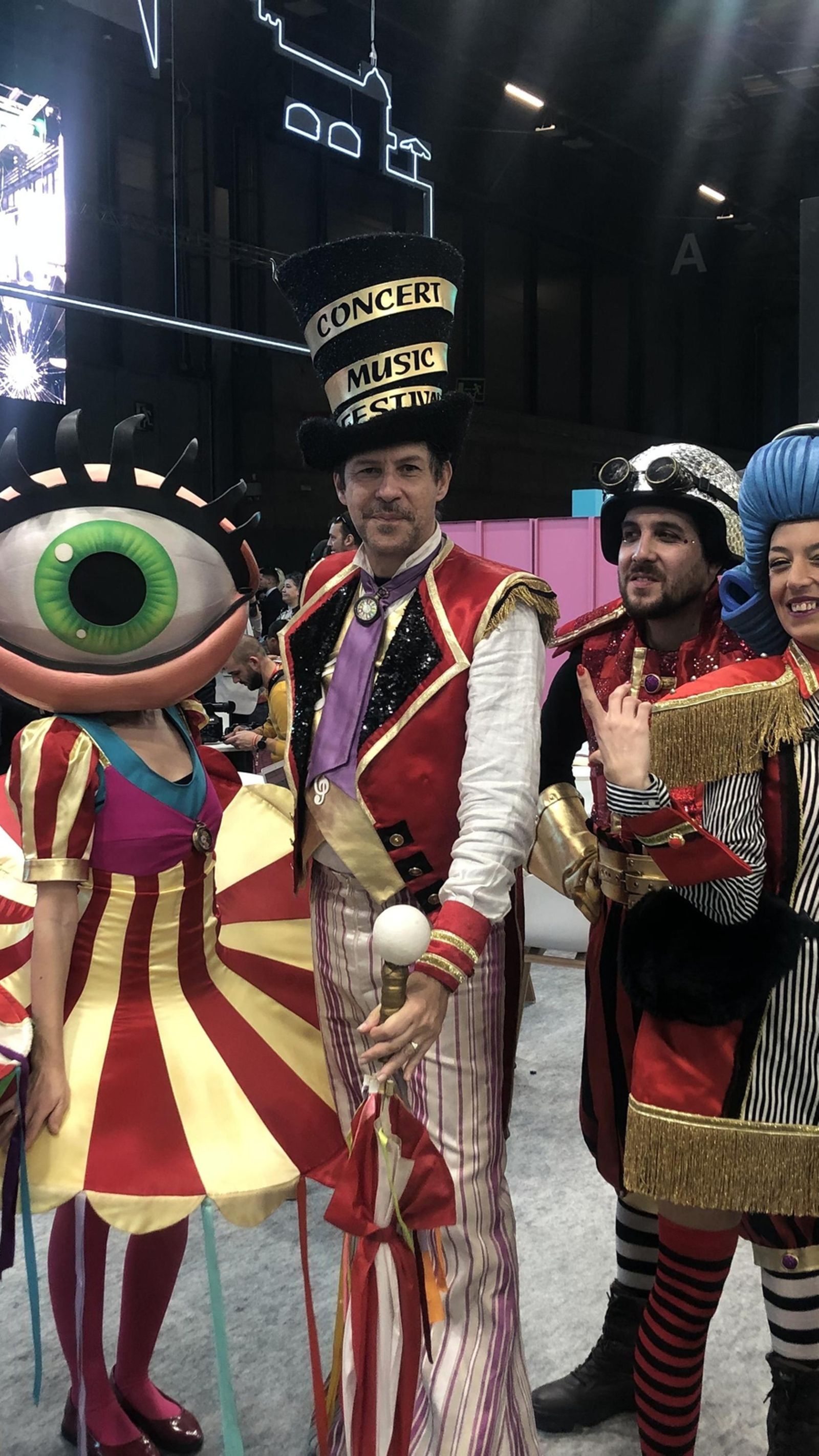 Figurantes promocionando el Concert Music Festival de Chiclana de la Frontera.