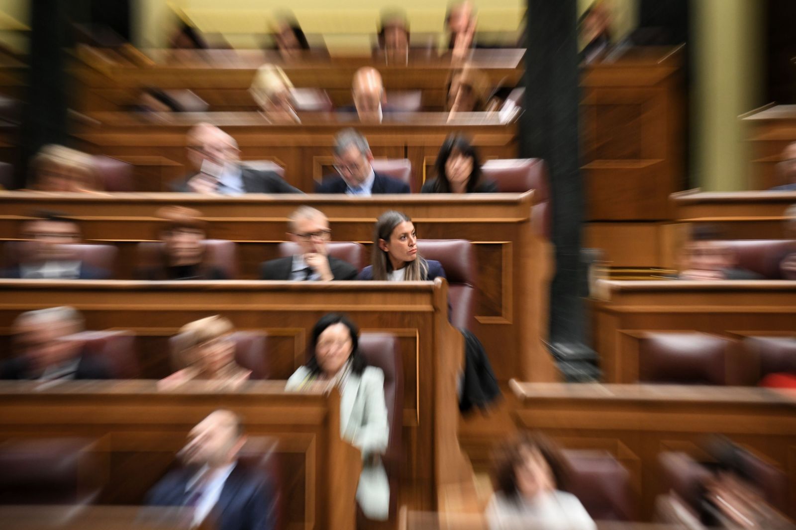 La portavoz de Junts en el Congreso, Miriam Nogueras, durante una sesión plenaria.