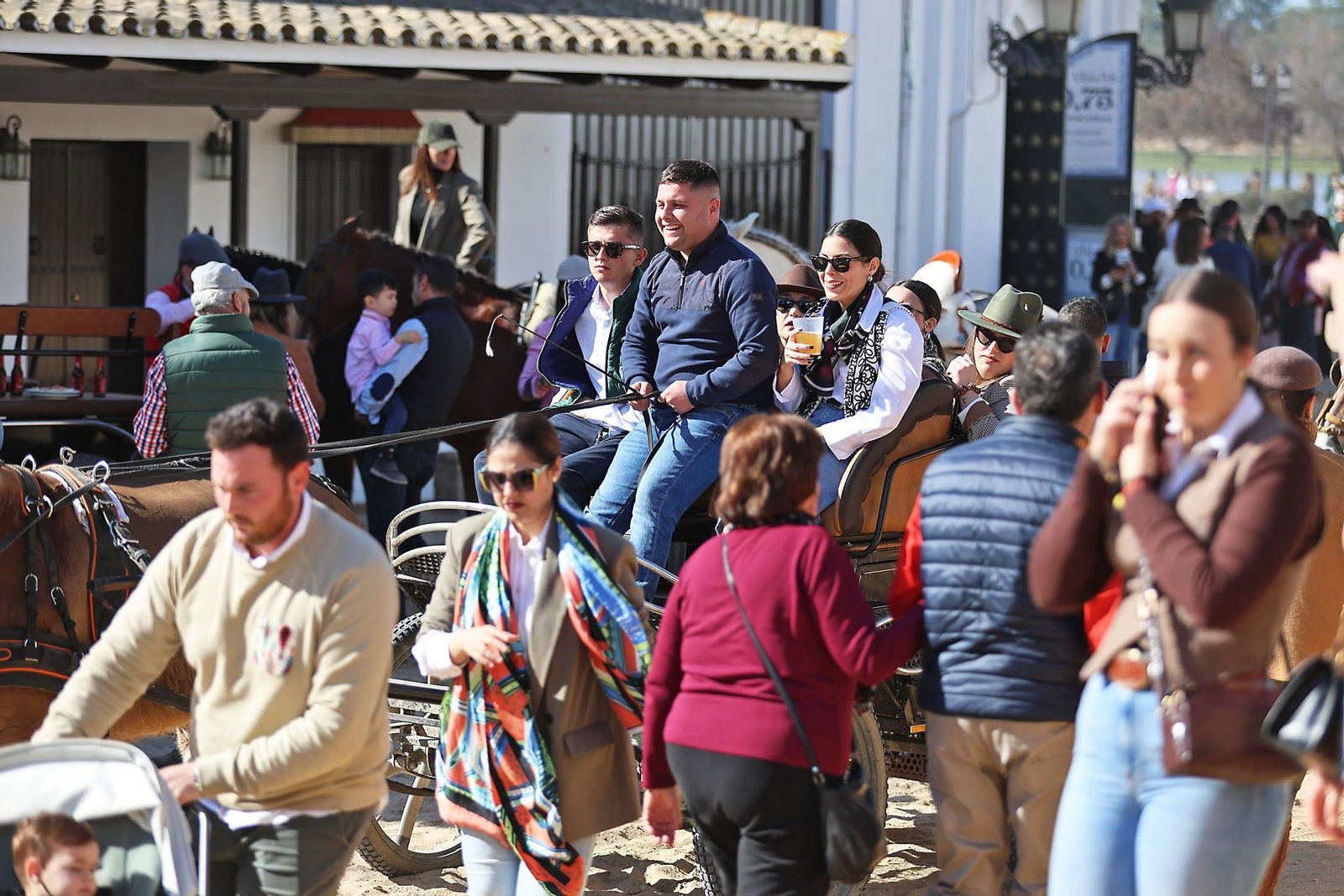 Imágenes del ambiente en la aldea del Rocío en la Candelaria 2024