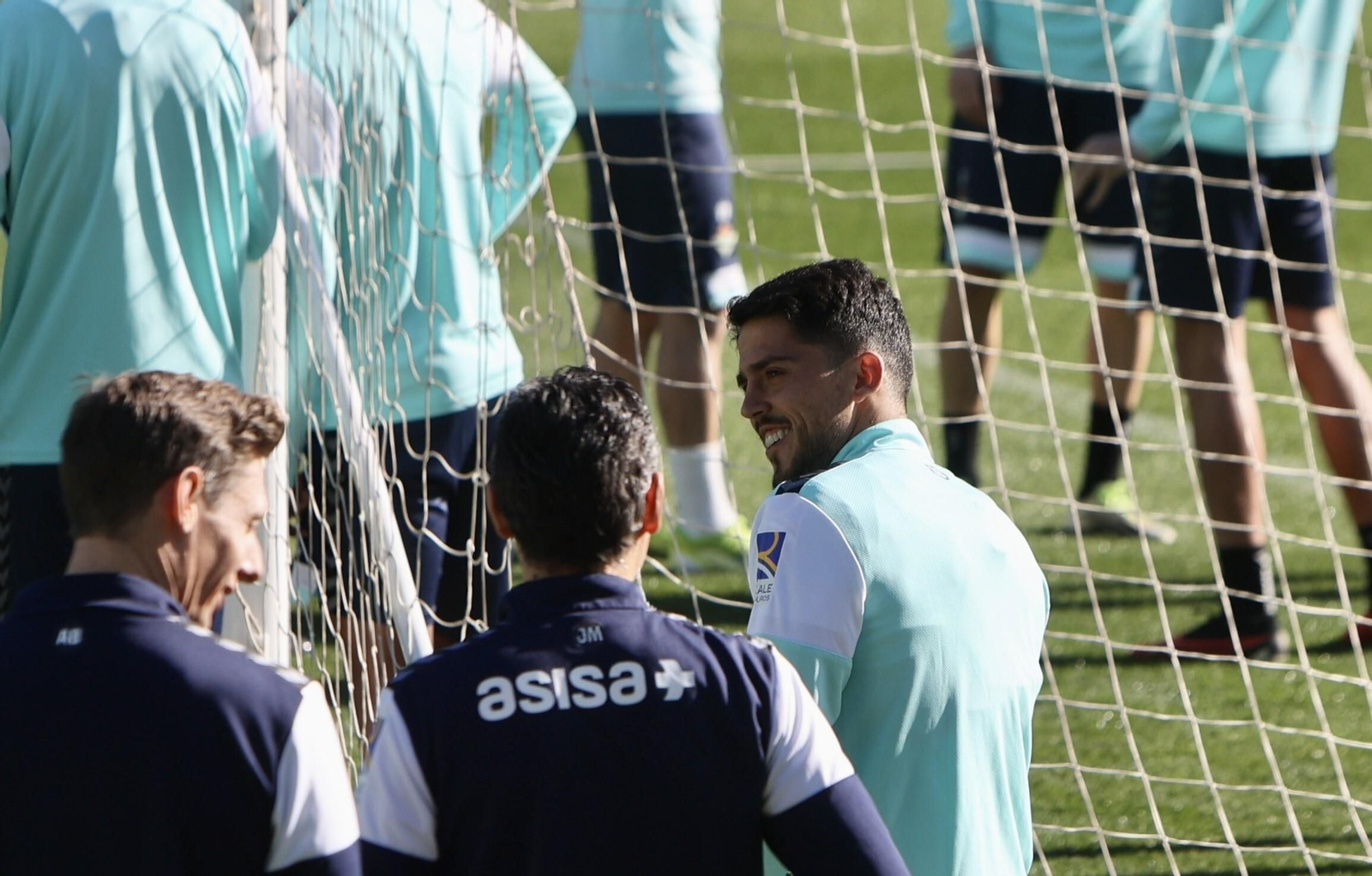Fornals, en el entrenamiento matinal de este pasado sábado en el Villamarín.