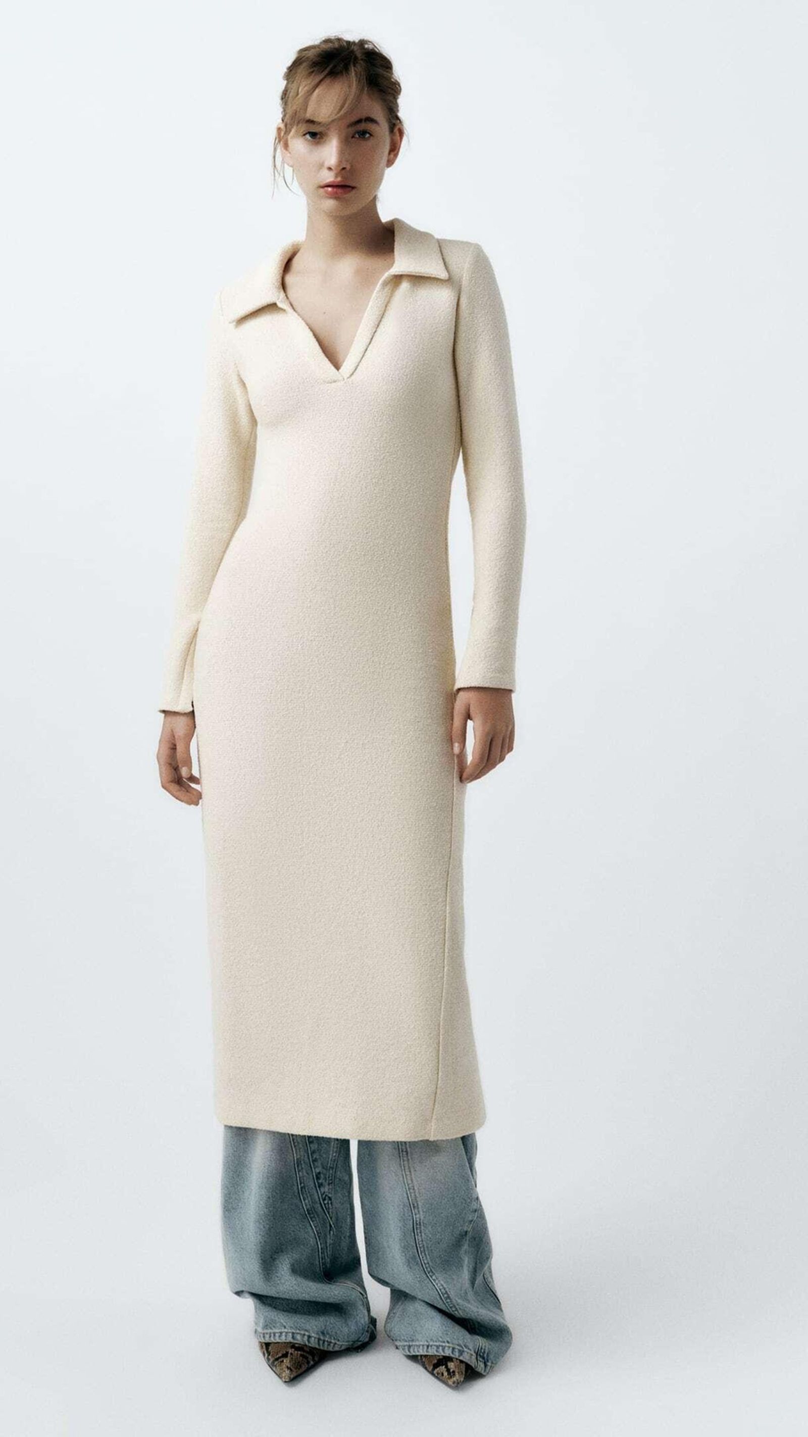 Vestido tipo polo de Zara.